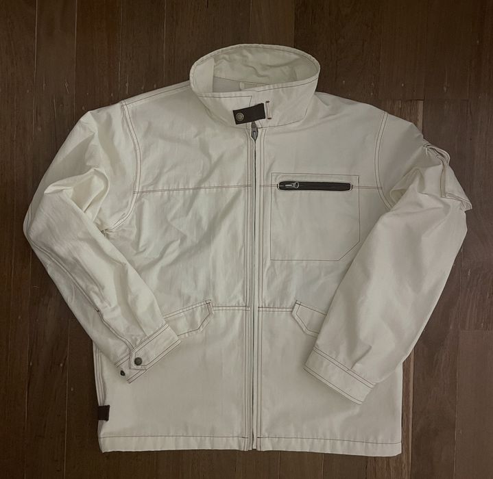 Japanese Brand Abu Garcia contrast stitch military chore jacket