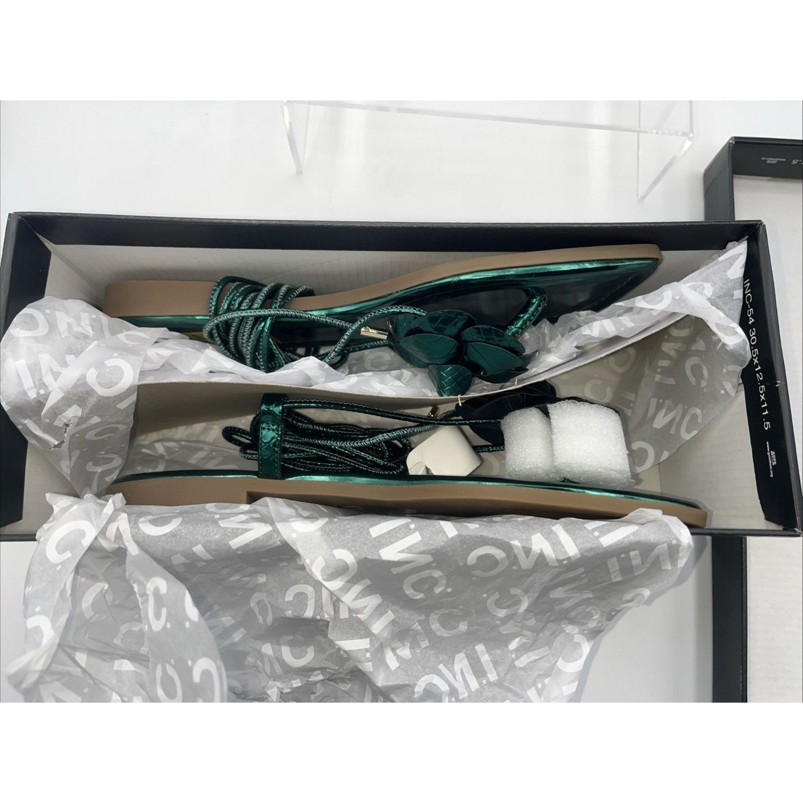 Other I.N.C. Womens Gilma Flower Flat Green 9M Viking Gladiator Size US 9 / IT 39 - 17 Thumbnail