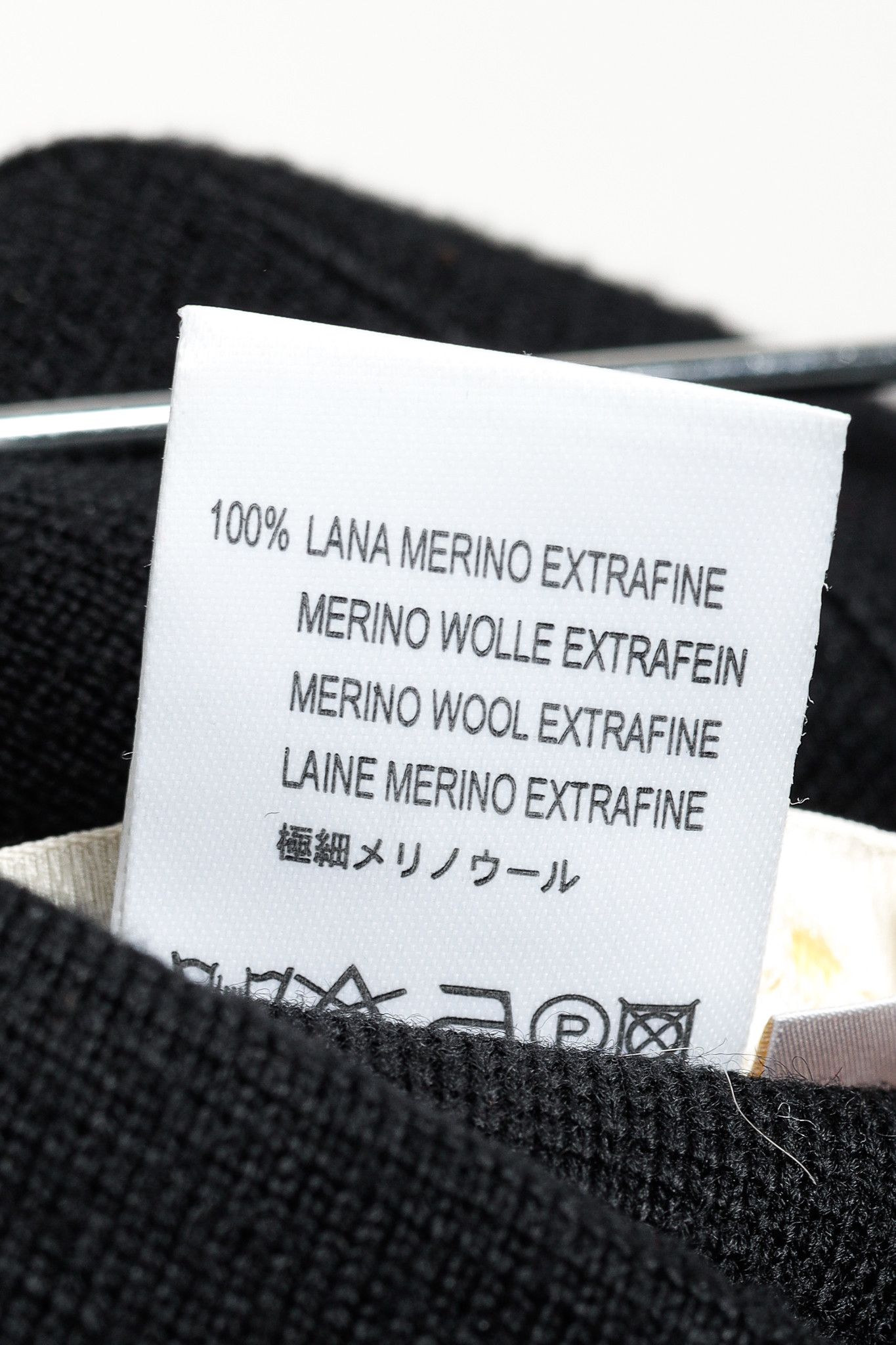 Valentino Vintage Black Merino Wool Pencil Skirt