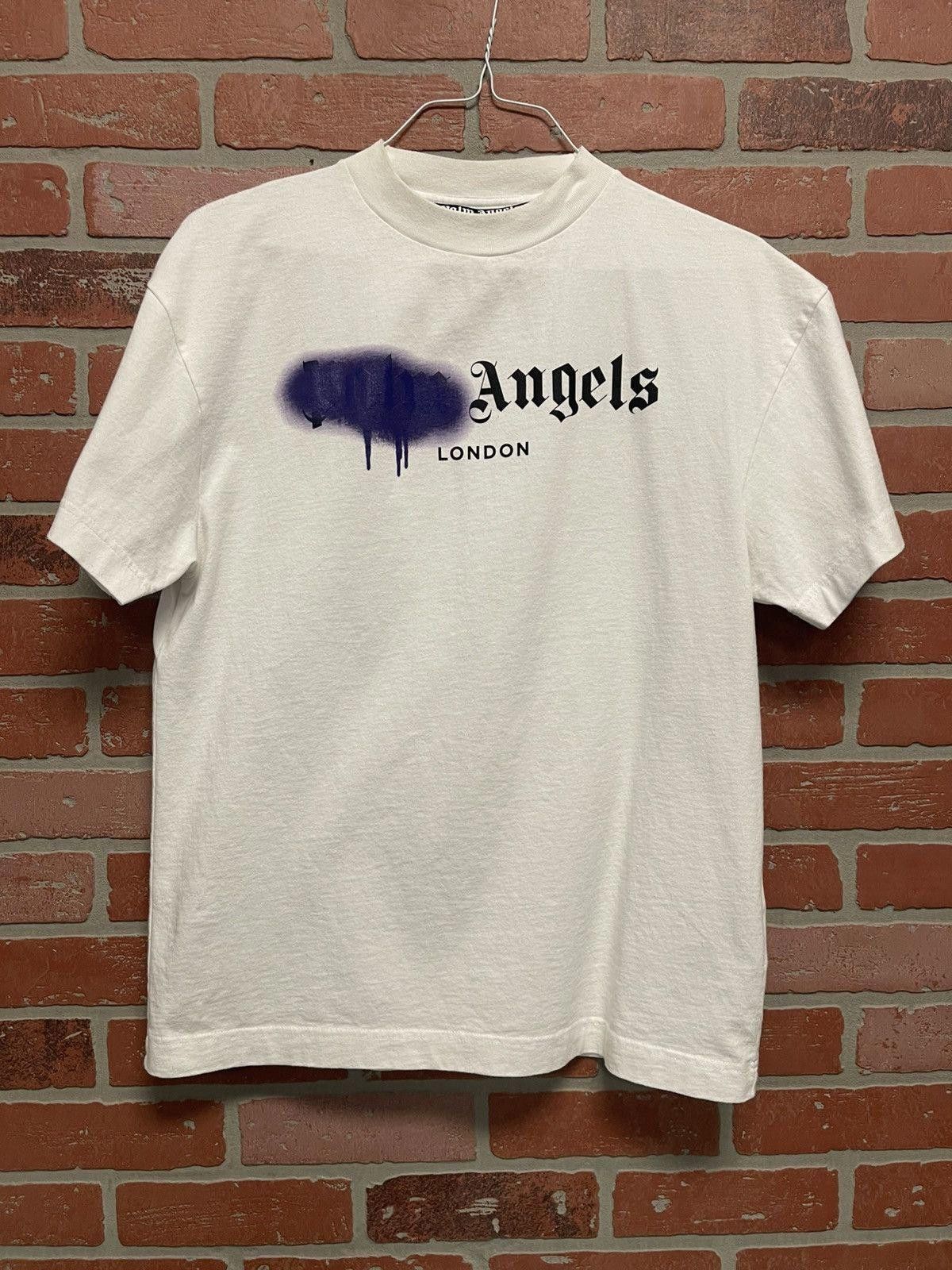 Palm Angels Size M - Palm Angels Purple Spray Paint Tee Size US M / EU 48-50 / 2 - 1 Thumbnail