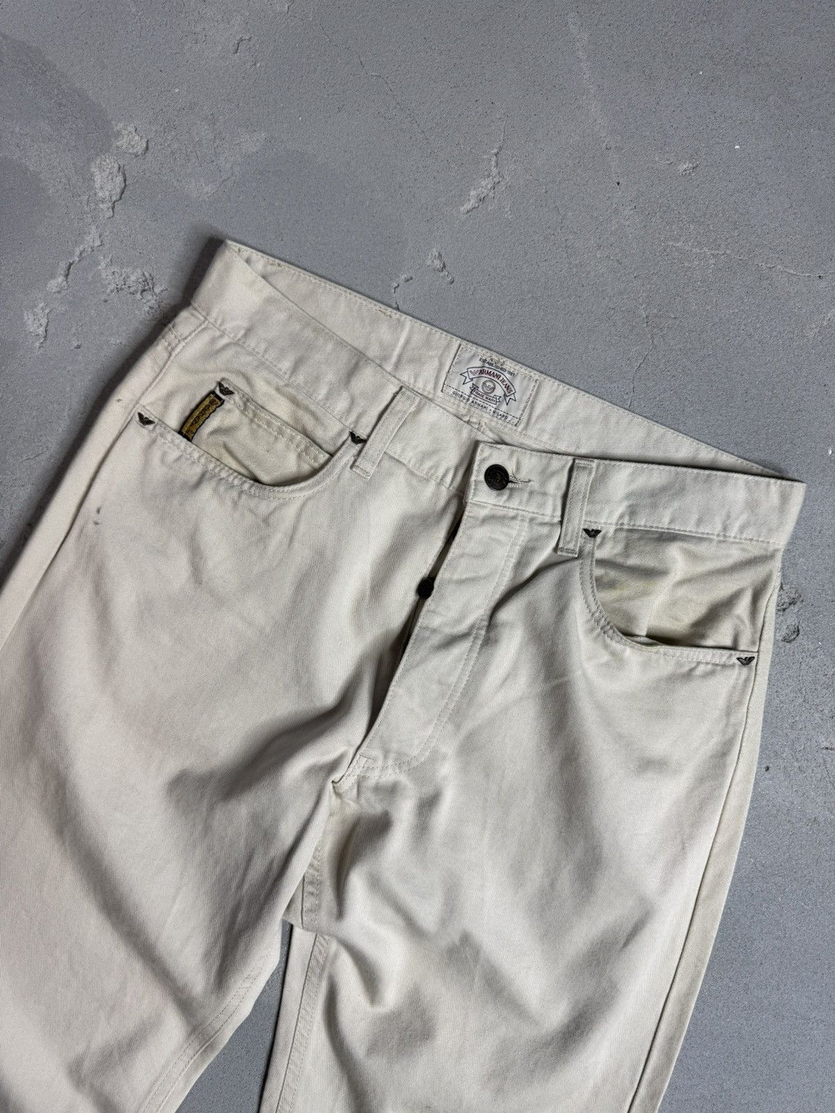 Giorgio Armani × Vintage ARMANI JEANS VINTAGE SZ 32 LINEN COTTON MADE IN ITALY MEN'S Size US 32 / EU 48 - 5 Thumbnail