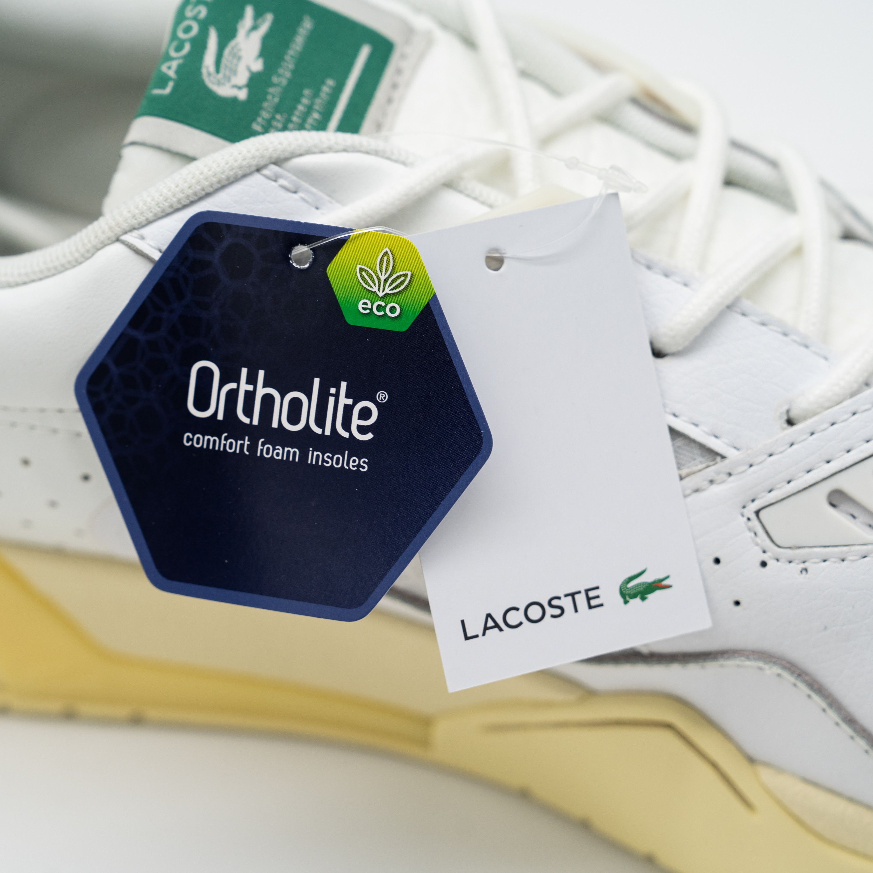 Lacoste 13 - Lacoste LT 125 Textile Sneakers White Yellow Green Size US 13 / EU 46 - 7 Thumbnail