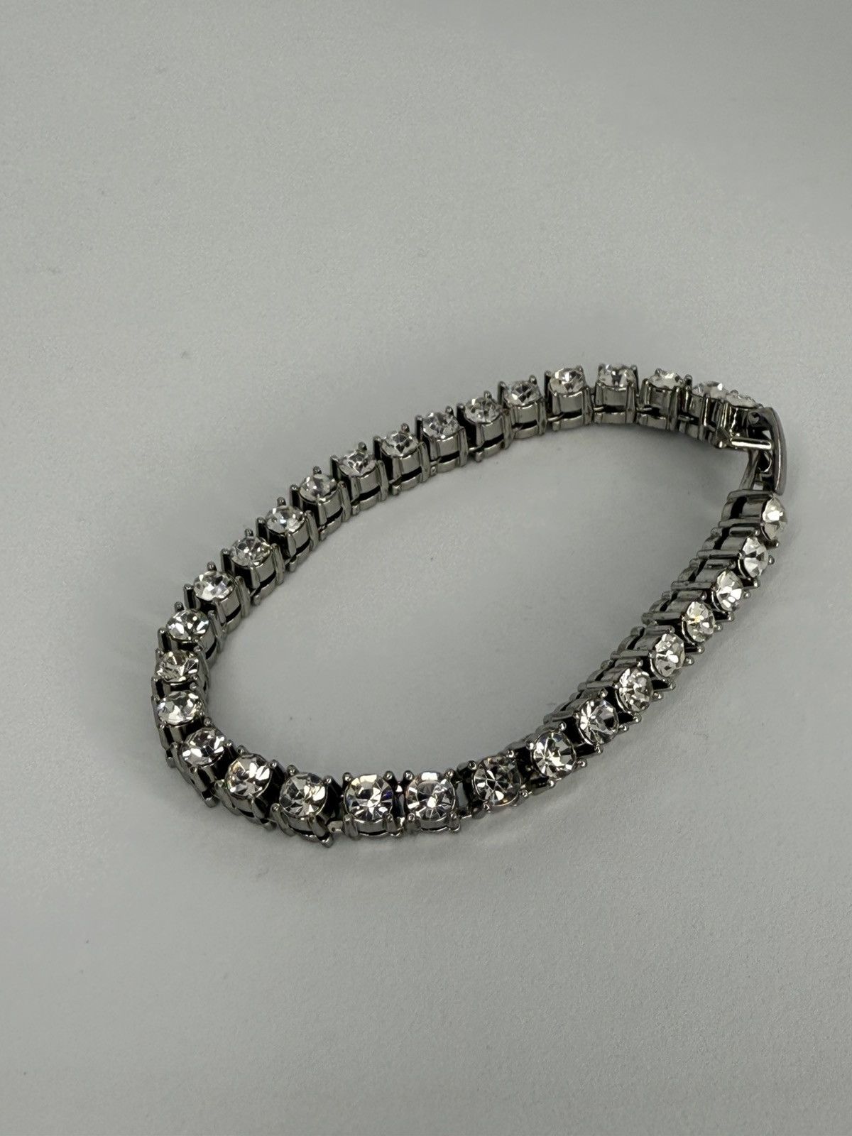 Other Silver bracelet with crystal stones Size ONE SIZE - 2 Thumbnail