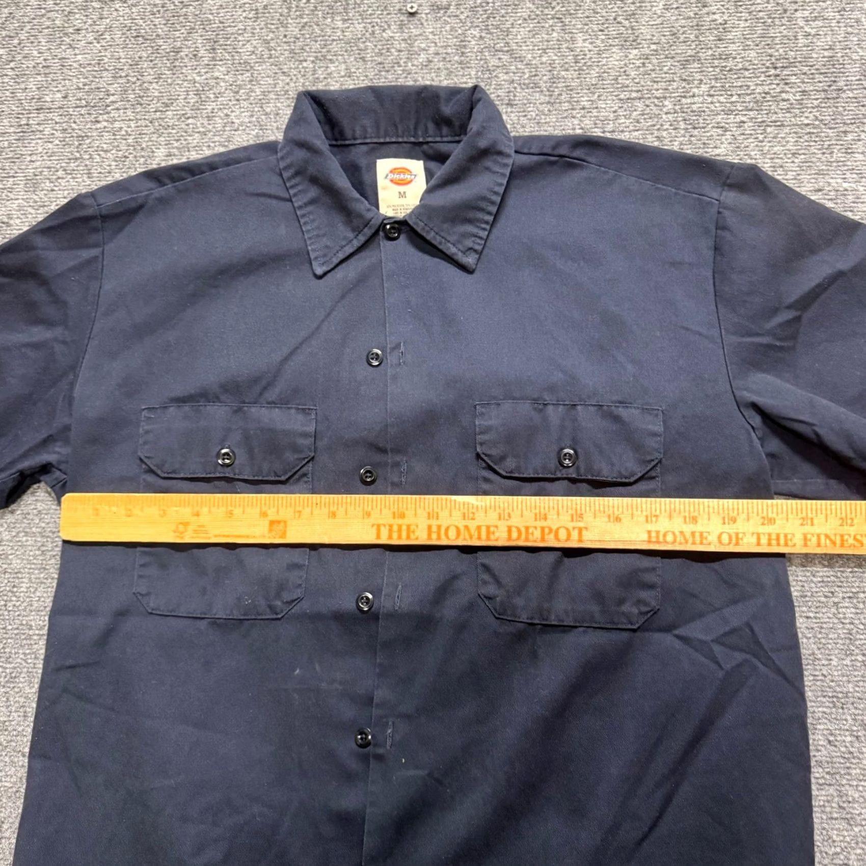 Dickies VINTAGE Dickies Button Up Shirt Mens M Navy Blue Oversized Collared Dress Casual 90s Mens Size US M / EU 48-50 / 2 - 6 Thumbnail