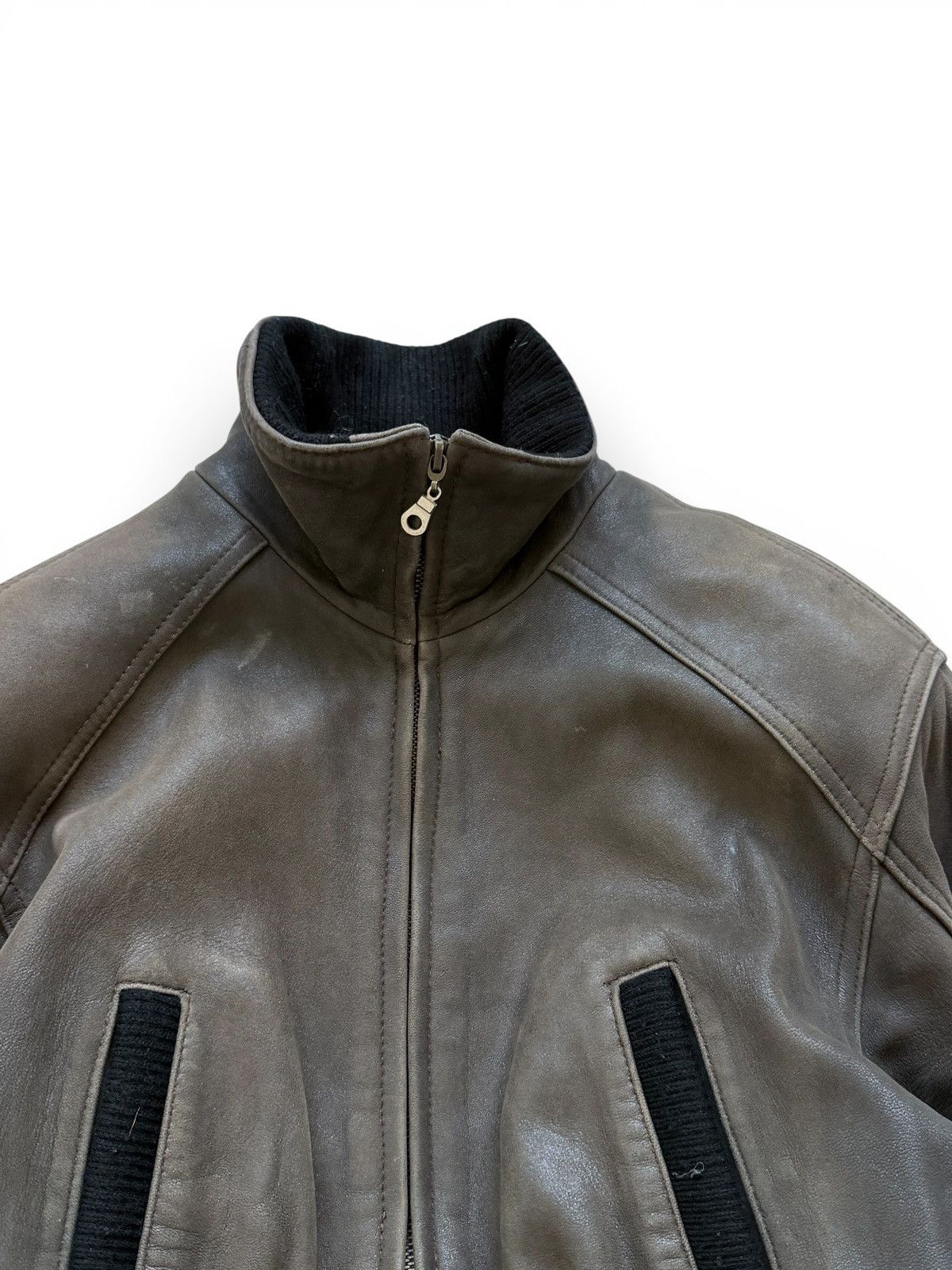 Tornado Mart Avant Garde Tornado Mart LGB Style Cropped Leather Jacket Size M / US 6-8 / IT 42-44 - 3 Thumbnail