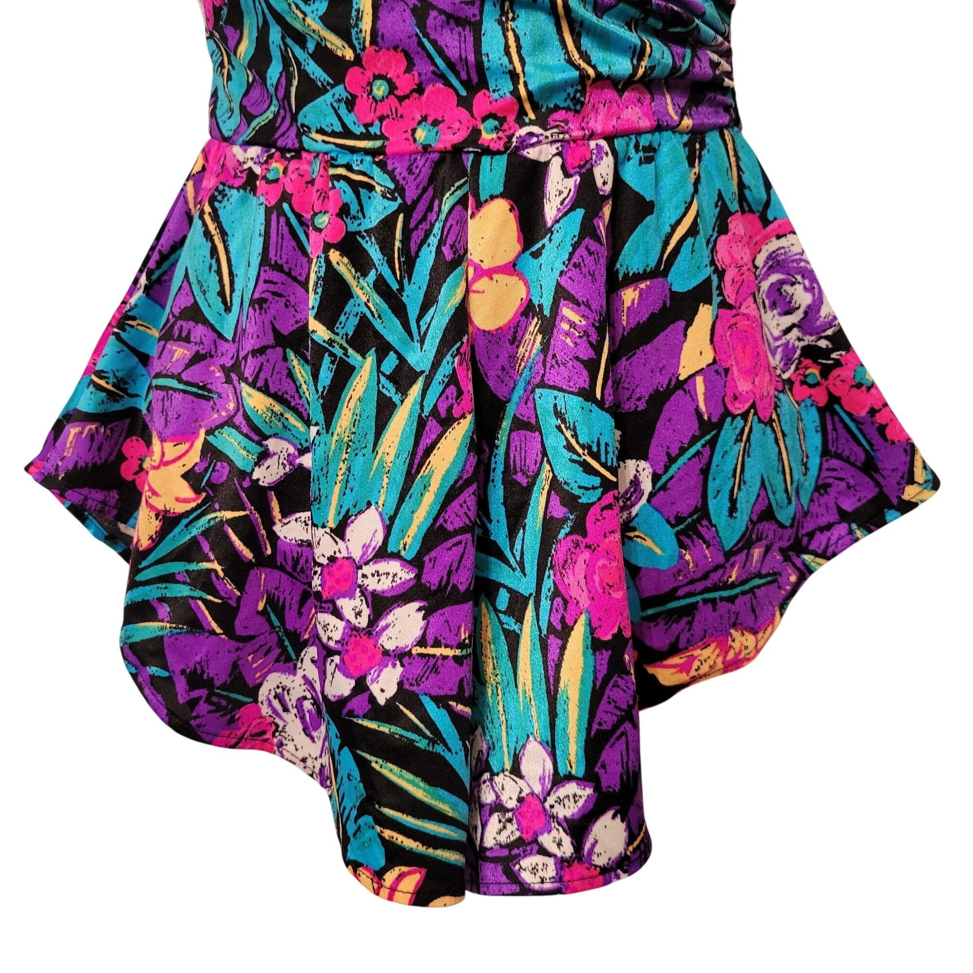 Vintage Vintage Mainstream Floral Swimsuit 10 Full Coverage One Piec Size ONE SIZE - 11 Thumbnail