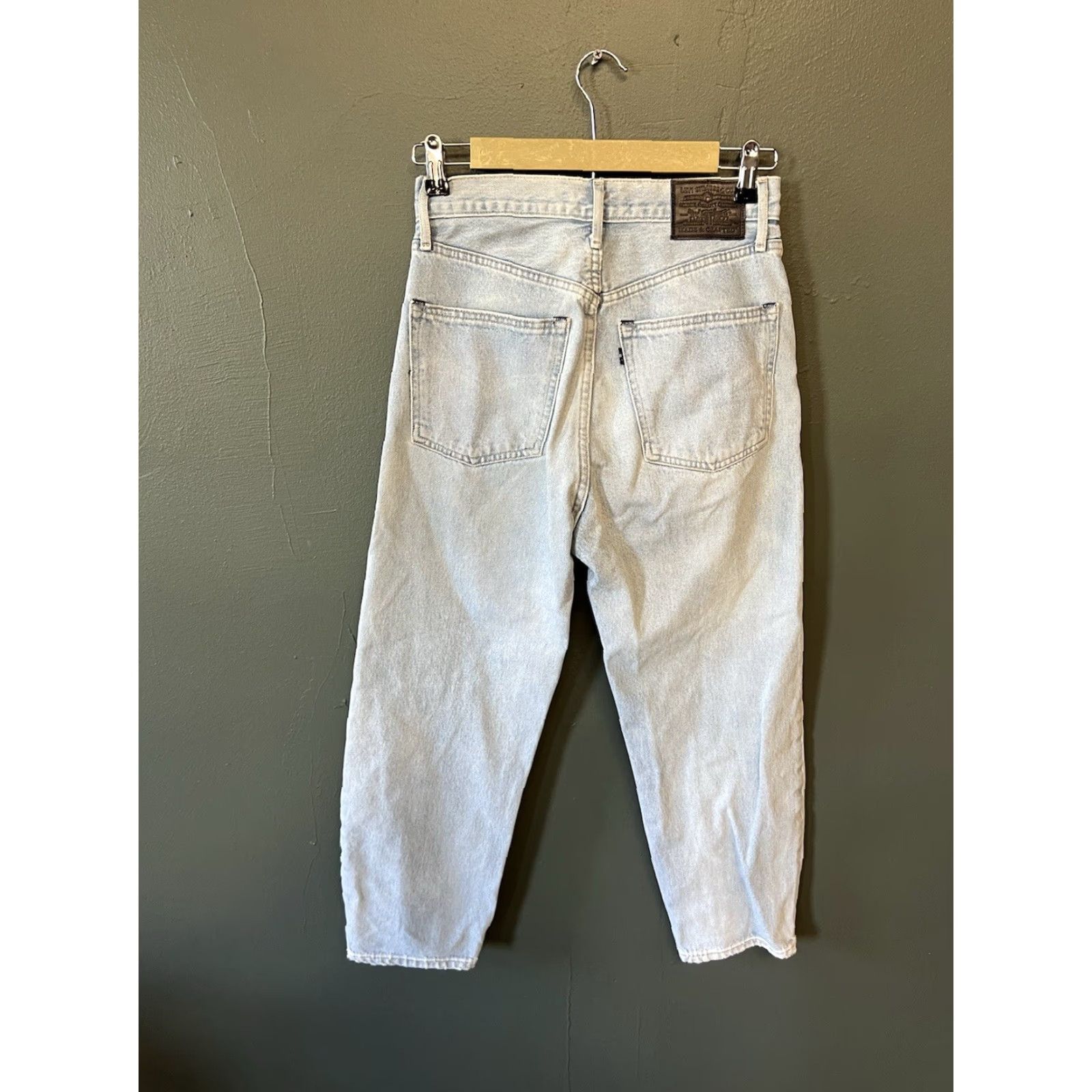 Levi's Levi's Made & Crafted Barrel Crop Jeans Womens 24 High Rise Distressed Cropped Blue 80s 90s USA Western Size 42" / US 20 - 2 Thumbnail