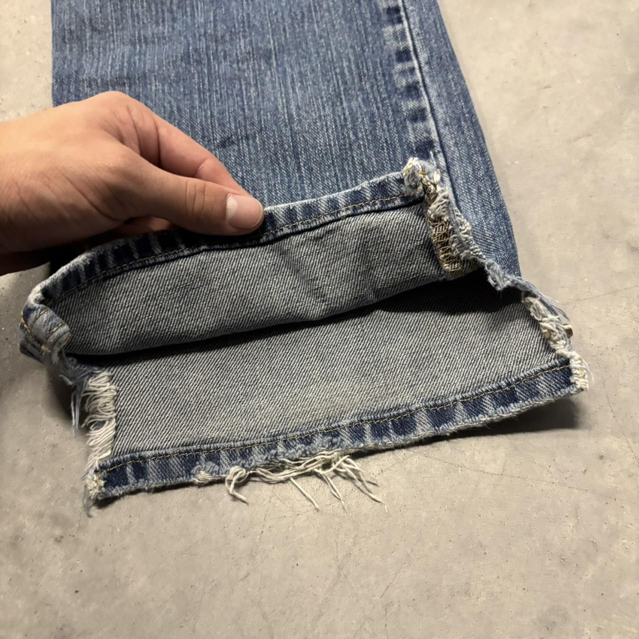 Japanese Brand × Vintage Crazy Vintage Y2K/2000s Grunge Dark Wash Denim Jeans! Size US 34 / EU 50 - 6 Thumbnail