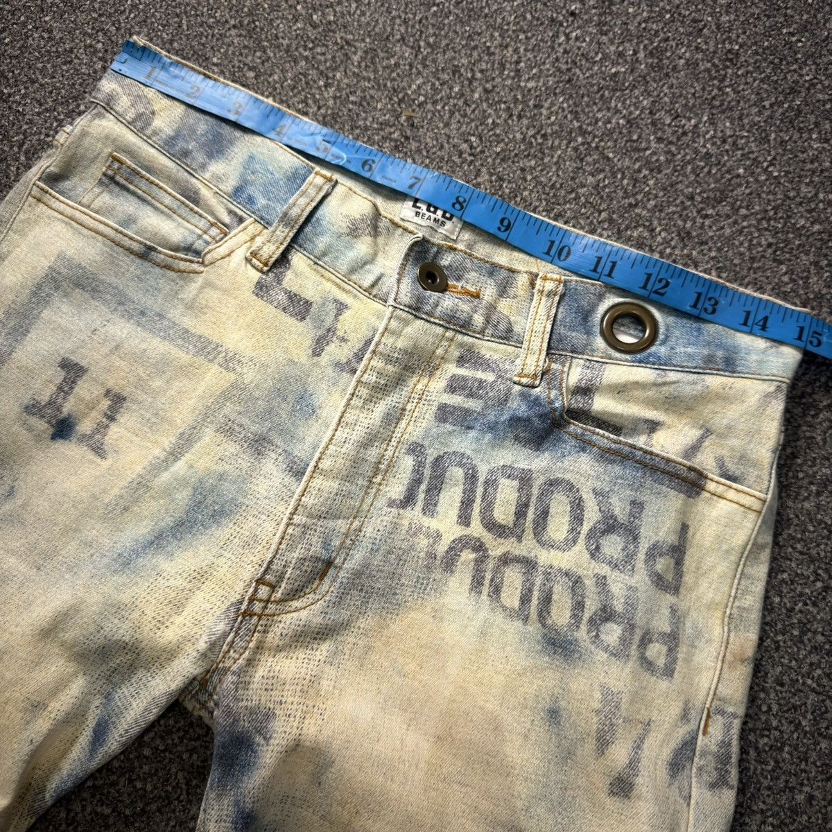 Le Grande Bleu (L.G.B.) 🇯🇵 Archive LGB x Beams Over Print Drop Punk Distressed Pants Size US 30 / EU 46 - 17 Thumbnail