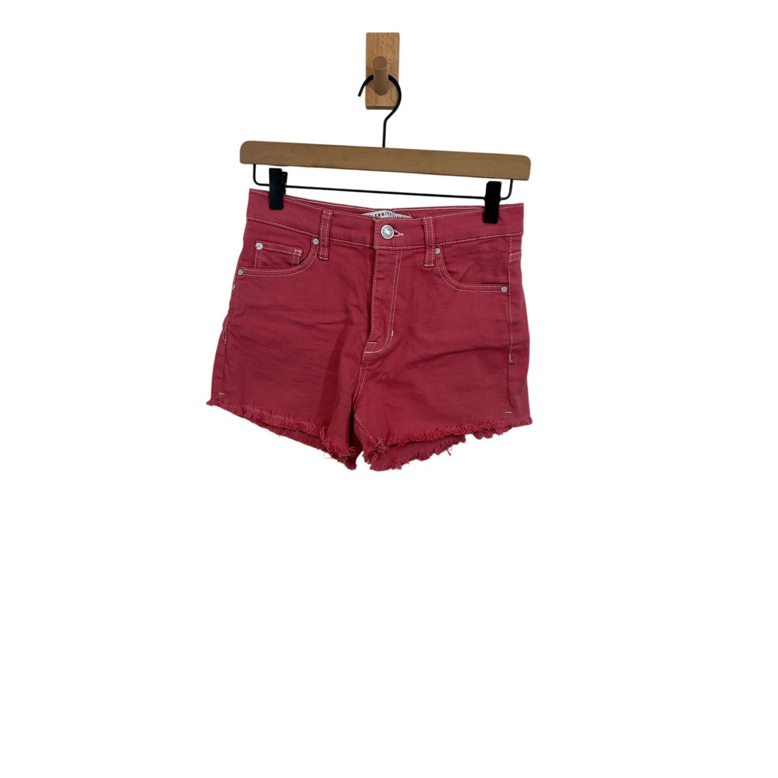 Other Celebrity Pink Junior Size 5/27 Stretch Cut-Off Denim Shorts Size 27" / US 4 / IT 40 - 1 Thumbnail