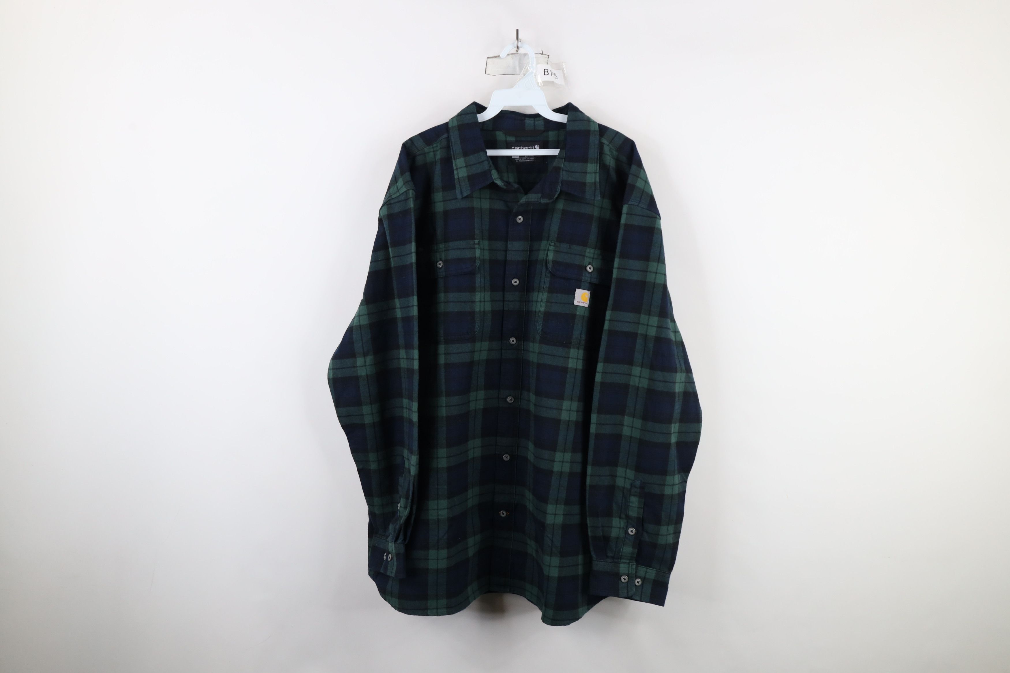Vintage Carhartt Loose Fit Flannel Button Shirt Jacket Plaid