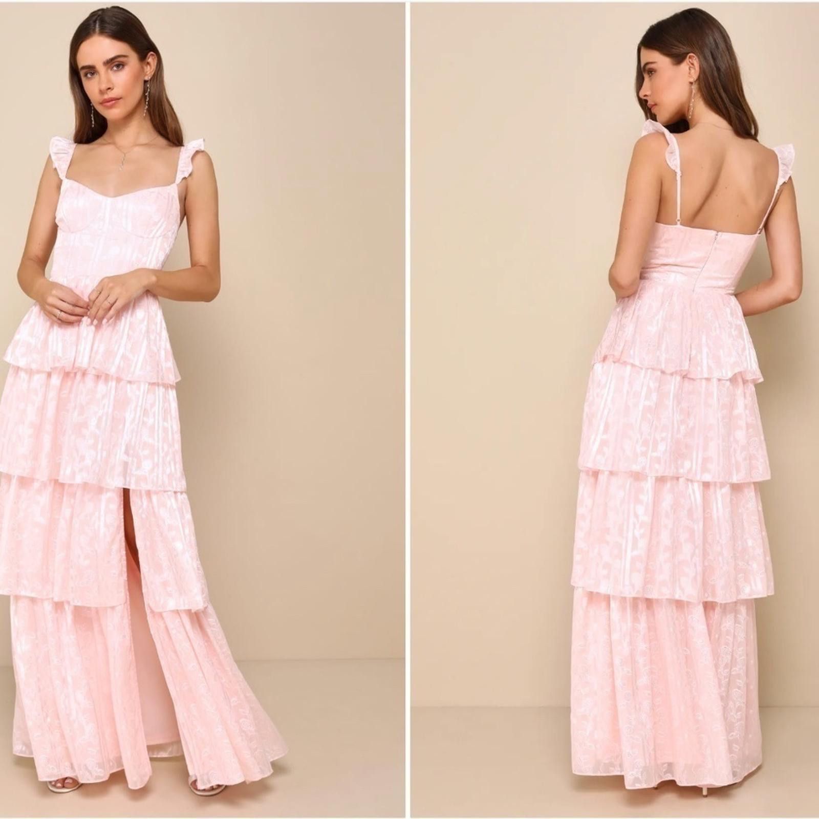 Lulus LULU's Flirty Floral Roses Prom Wedding Sexy Maxi Size XL / US 12-14 / IT 48-50 - 3 Thumbnail