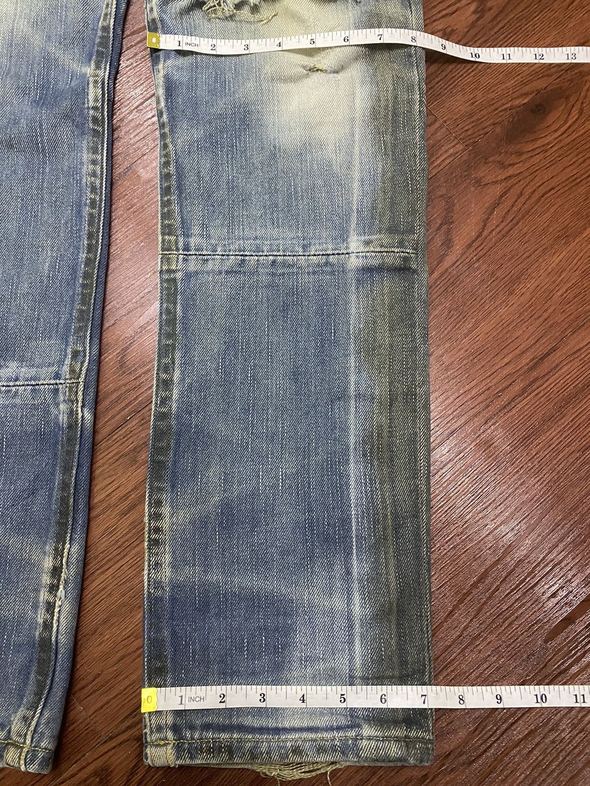 Levi's Made & Crafted Vintage Levis Mud Wash Star Button Distressed Slim Jeans Size US 32 / EU 48 - 14 Thumbnail