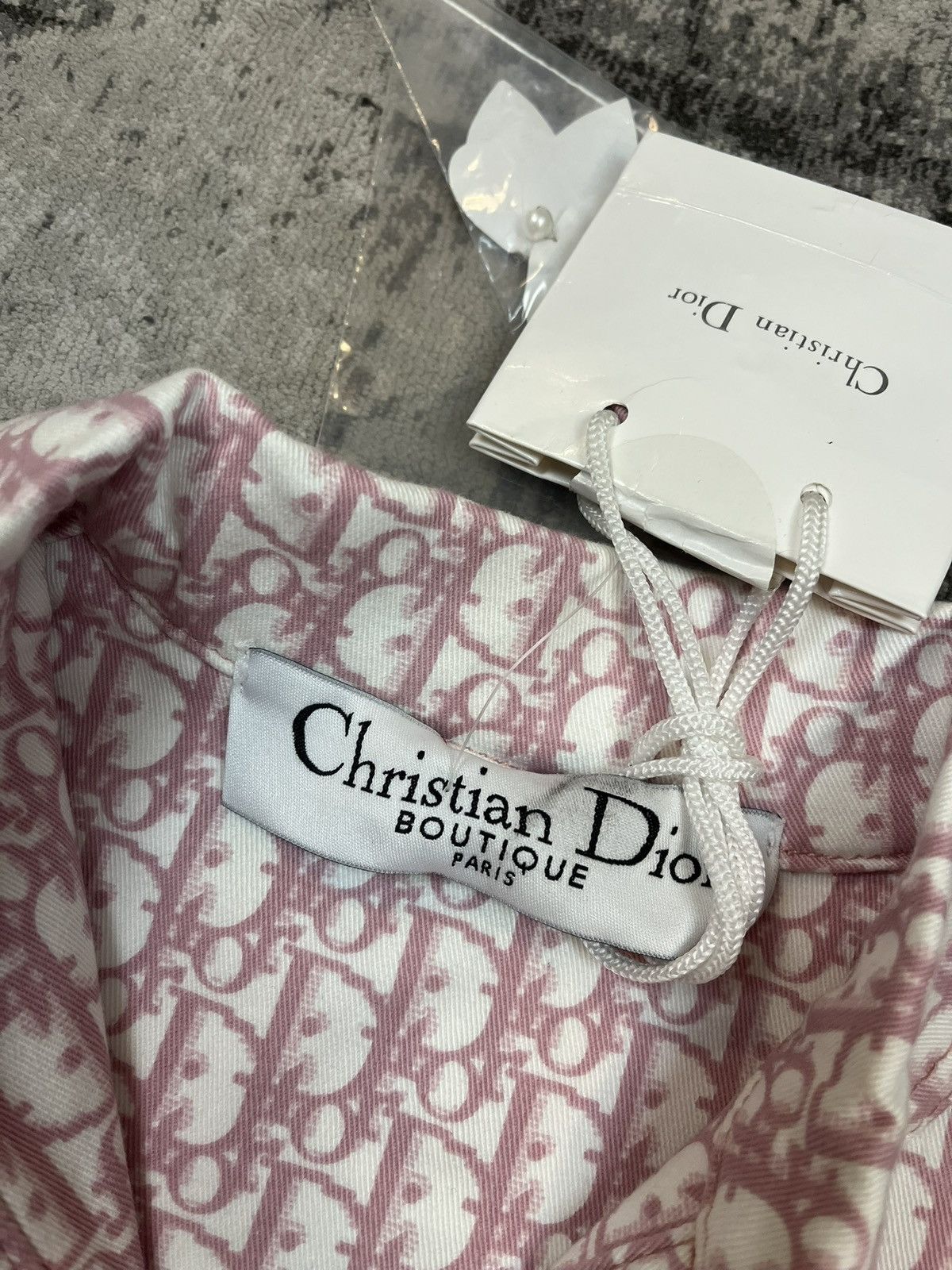 Christian Dior Monsieur Christian Dior by John Galliano vintage pink monogram jacket Size XS / US 0-2 / IT 36-38 - 6 Thumbnail