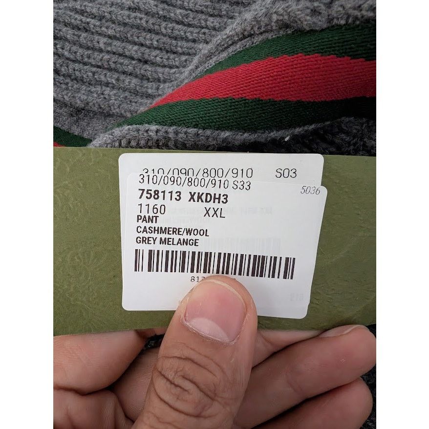 Gucci o1rshd1 Cashmere / Wool Trouser Pant in Grey Melange Size US 38 / EU 54 - 21 Thumbnail