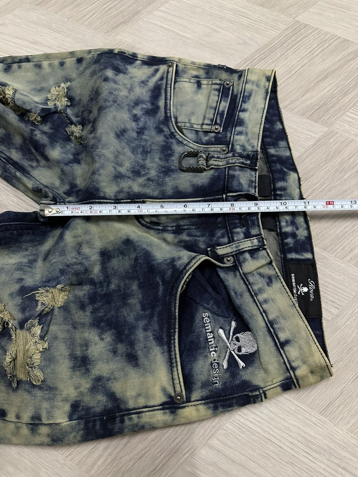 Mastermind Japan × Roen Roen Japan x Semantic Acid Wash Distressed Style Denim Pant Size US 29 - 19 Thumbnail