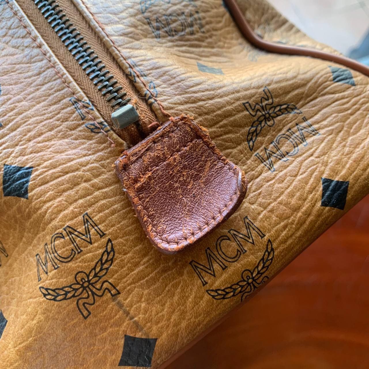 MCM Vintage MCM Boston Brown Visetos Leather Hand Bag Size ONE SIZE - 15 Thumbnail