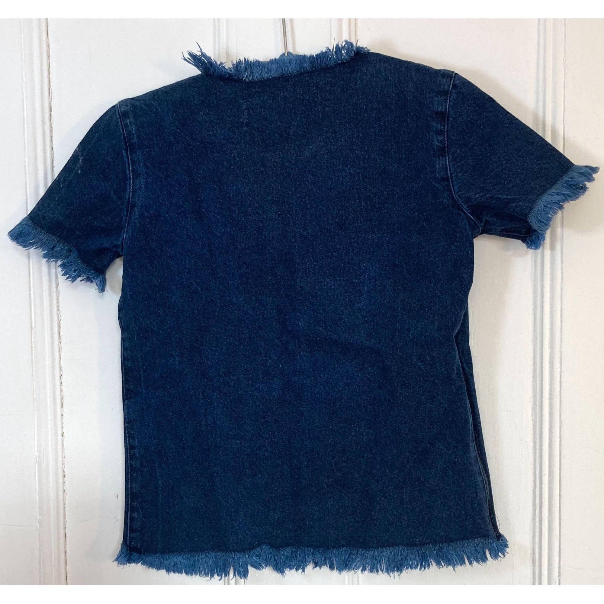 Marques'Almeida Marques Almeida Frayed Denim Shirt, Size XS Size XS / US 0-2 / IT 36-38 - 2 Thumbnail