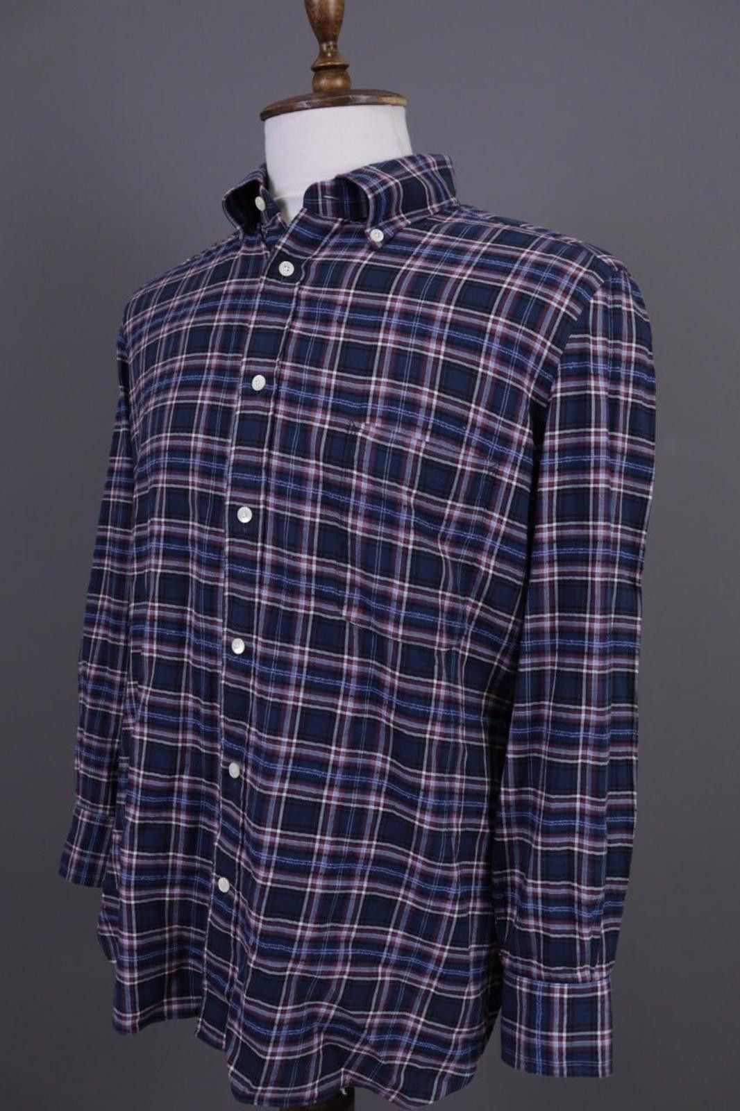 Designer Giampaolo Archivio Check Flannel Shirt Size 43 / 17 Size US M / EU 48-50 / 2 - 9 Thumbnail