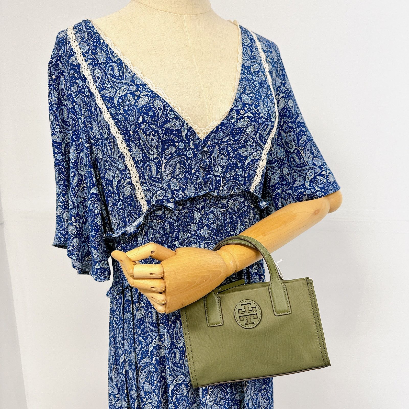 Tory Burch Tory Burch 146437 Ella Mini Tote PALM LEAF Size ONE SIZE - 1 Thumbnail