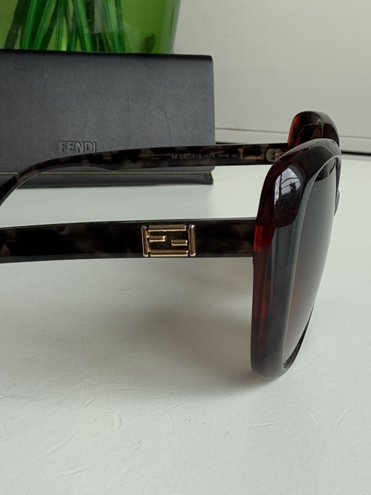 Designer × Fendi Vintage y2k Fendi FF logo oversized sunglasses designer 90s Size ONE SIZE - 6 Thumbnail