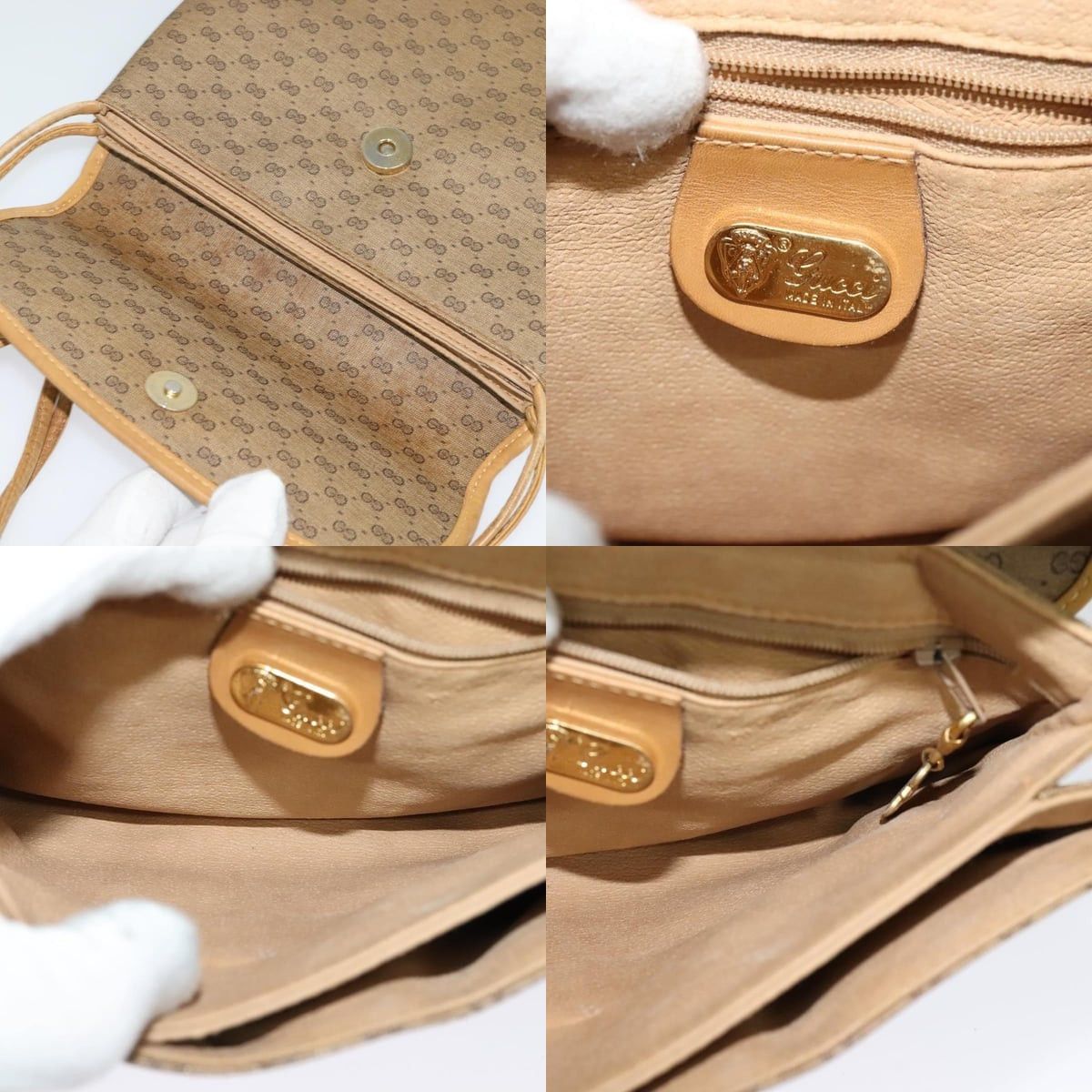 Gucci GUCCI Micro GG Supreme Shoulder Bag Pvc Beige Gold 007 49 Size ONE SIZE - 11 Thumbnail