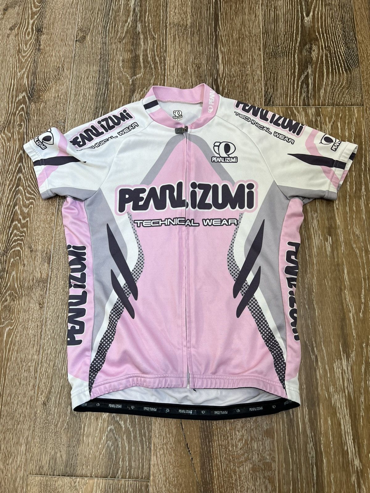 Bicycle × Vintage Womens Pearl izumi pink grey cycling jersey Size L / US 10 / IT 46 - 1 Thumbnail