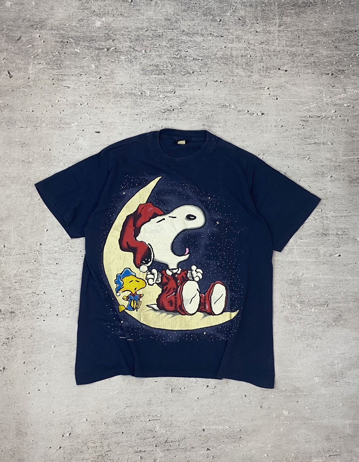 image of 90's Peanuts Snoopy T-Shirt Usa in Blue, Men's (Size XL)