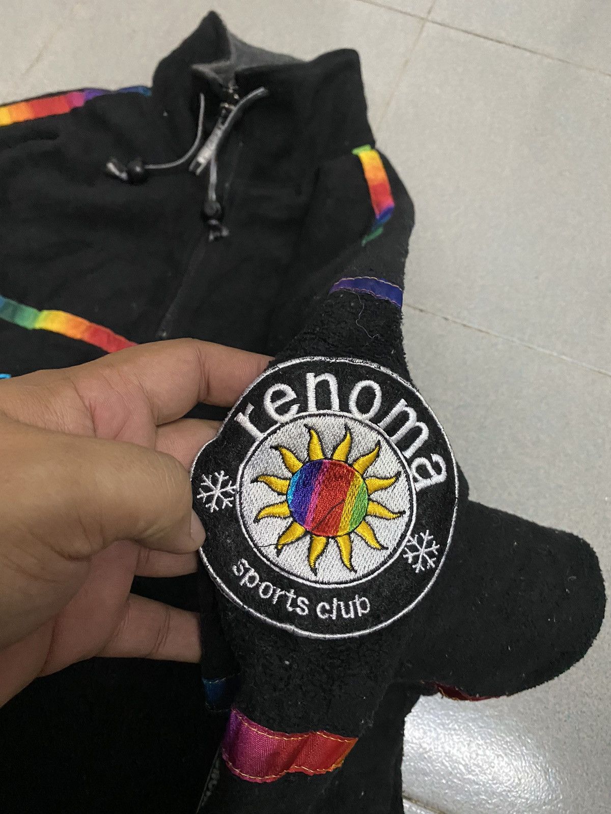 Japanese Brand × Renoma × Vintage Vintage Renoma Rainbow Sport Club Fleece Half Zipper Jacket Size US S / EU 44-46 / 1 - 3 Thumbnail