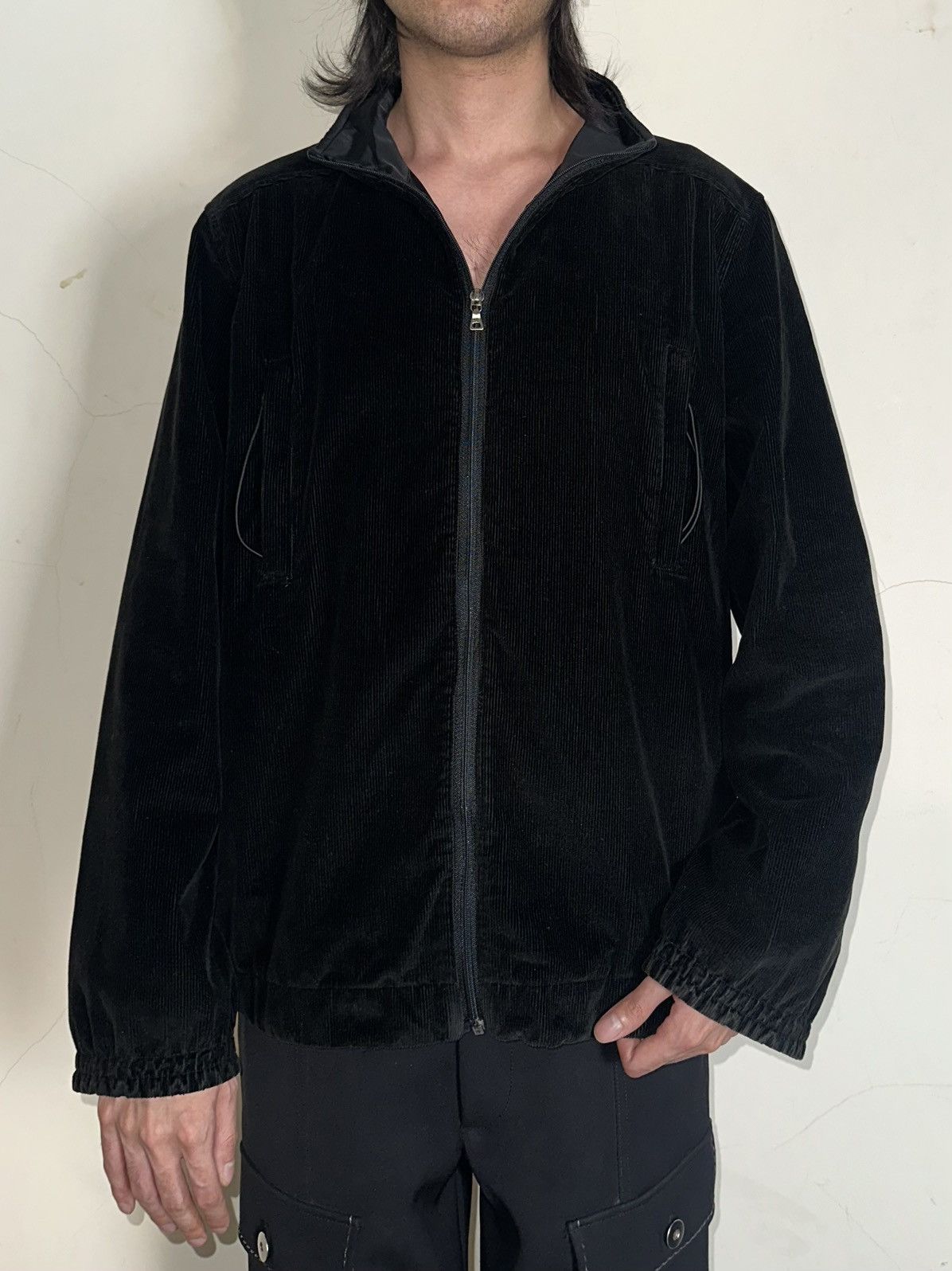 Prada Prada Black Corduroy Reversible Tech Zip Jacket Size US L / EU 52-54 / 3 - 5 Thumbnail