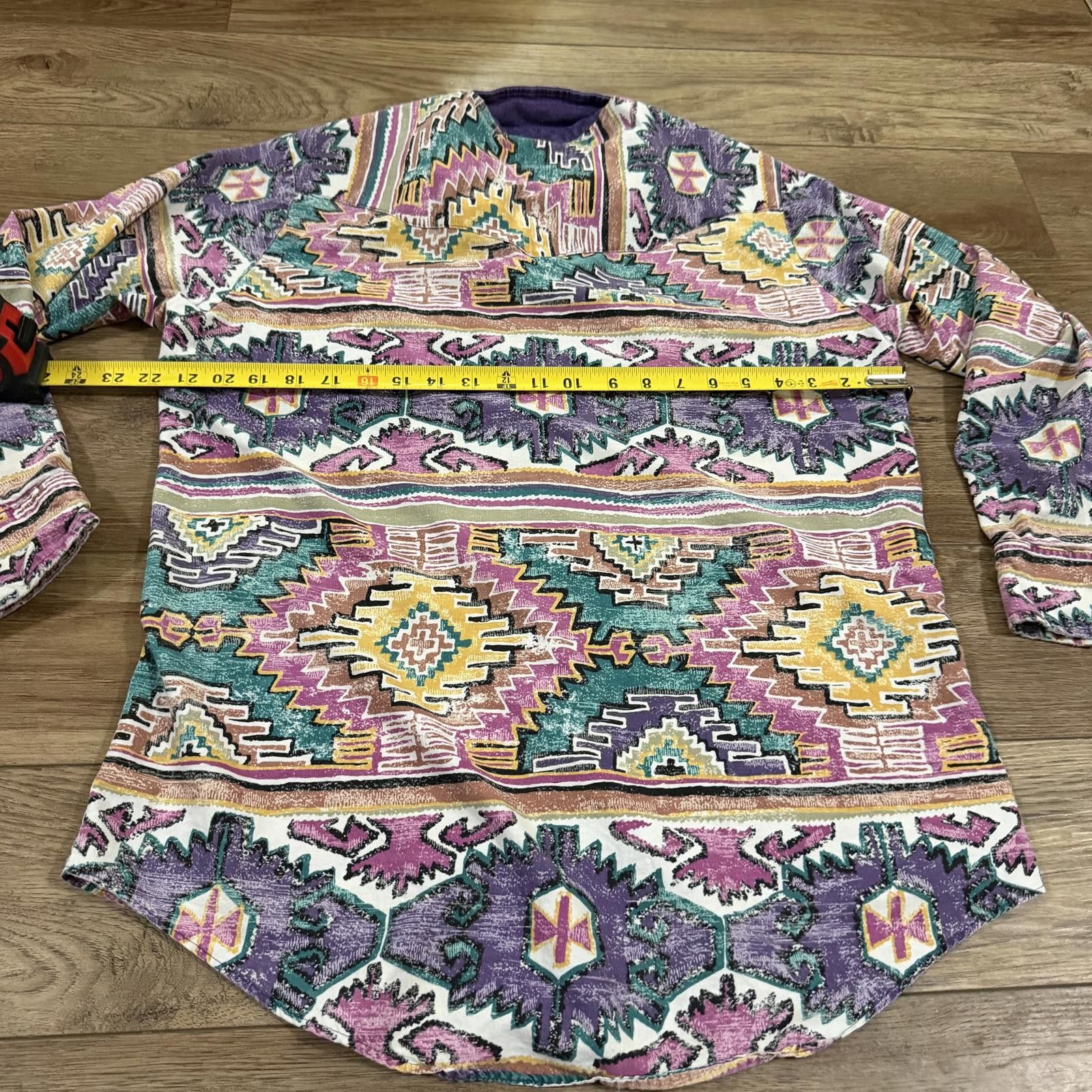 Other Vintage Purple Aztec Western Roughrider by Circle T Shirt Size US M / EU 48-50 / 2 - 7 Thumbnail