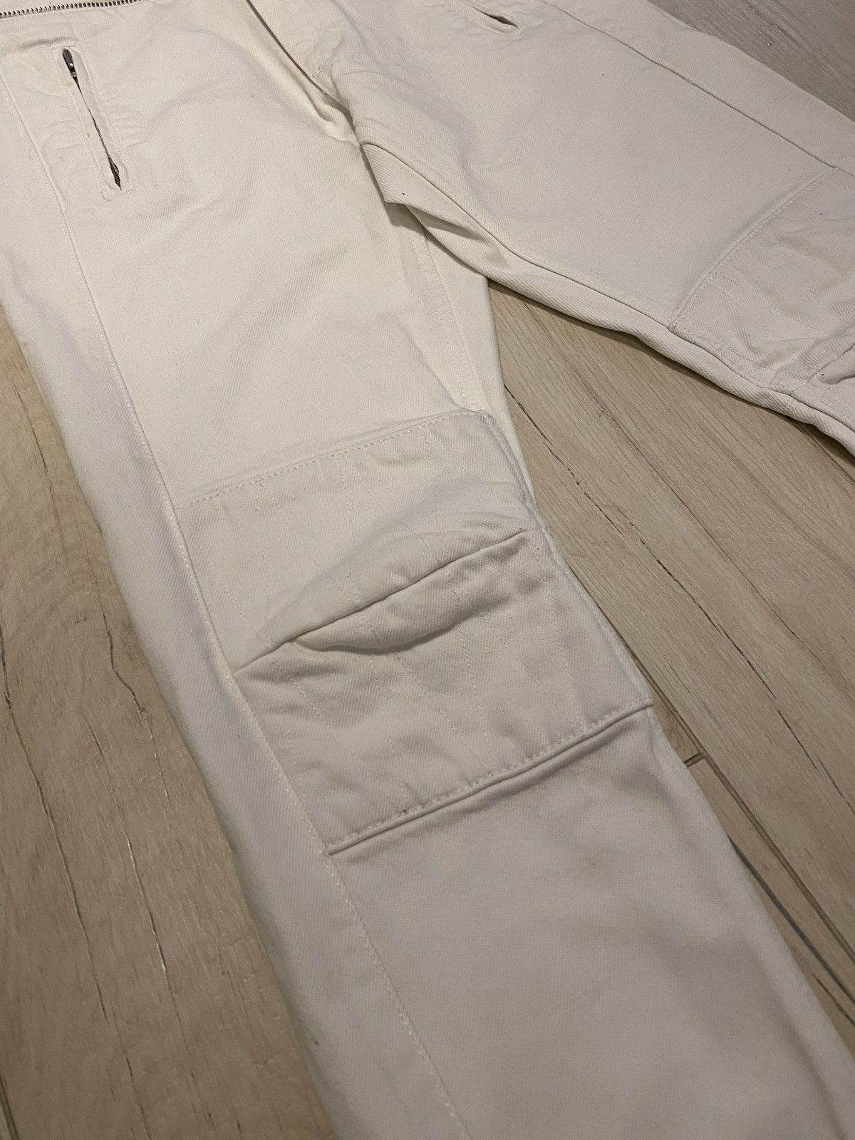 Isabel Marant FW13 Isabel Marant X H&M Biker White Denim Pants Size US 32 / EU 48 - 8 Thumbnail