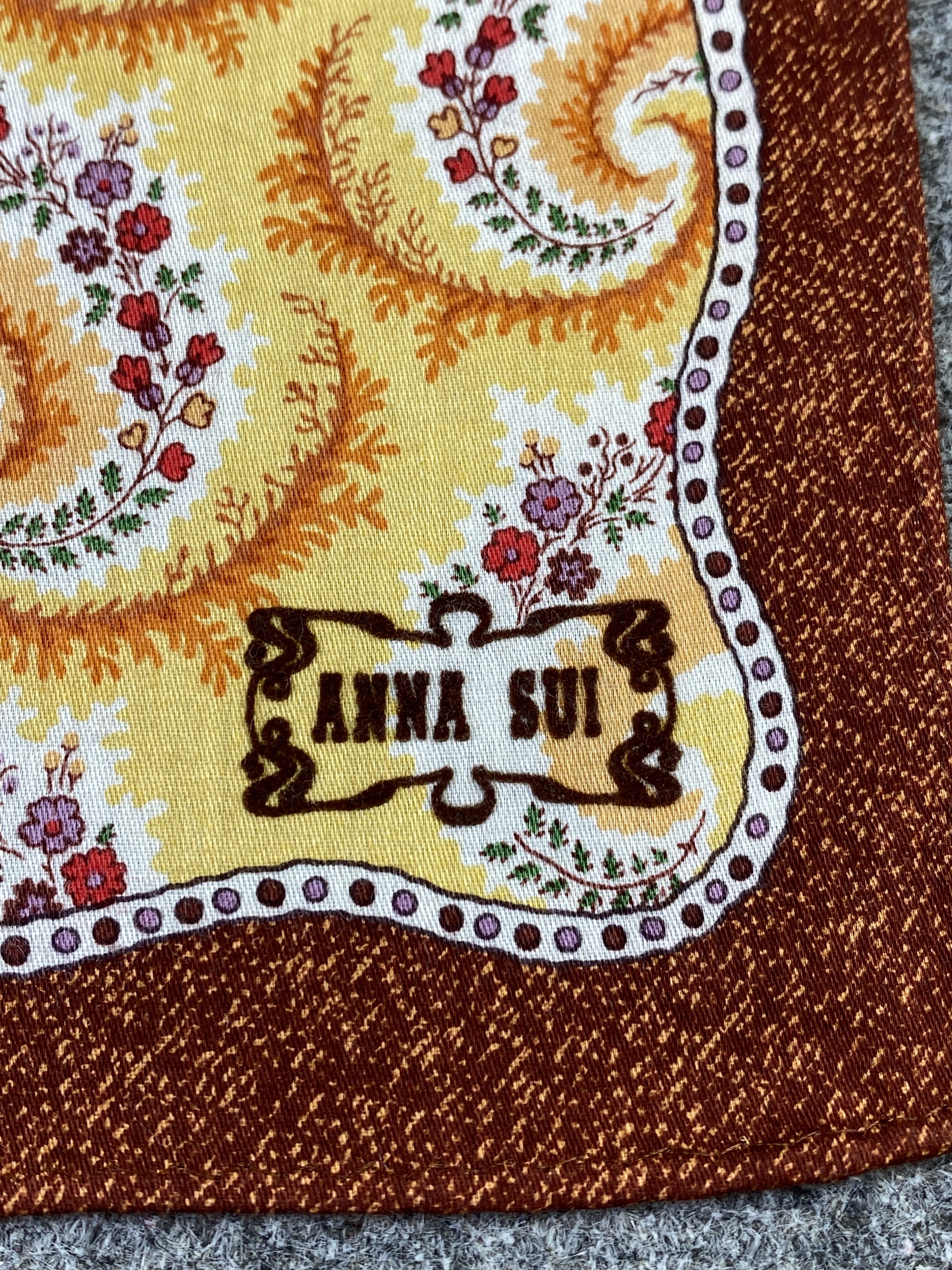 Vintage Vintage Anna Sui Handkerchief / Neckerchief KT0186 Size ONE SIZE - 7 Thumbnail