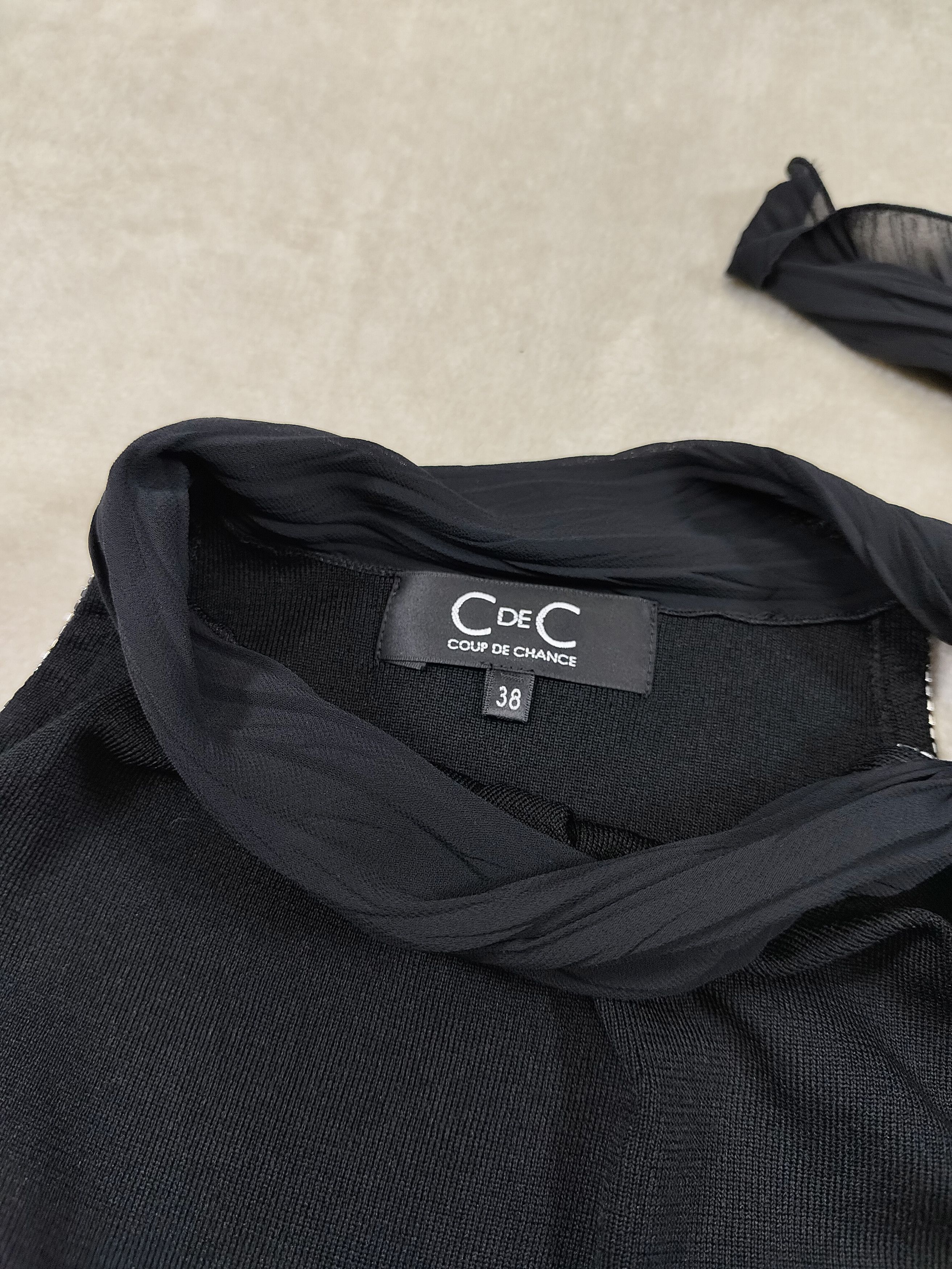 Japanese Brand C de C- Scarf Neck Grunge Glam Halter Rib Knit Top Size M / US 6-8 / IT 42-44 - 8 Thumbnail