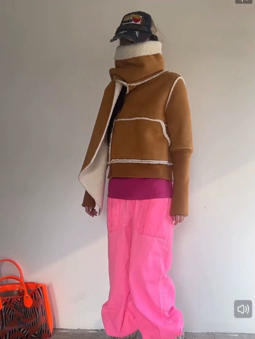 Other Texevasion Asymmetric Scarf-Collar Knit-Fur Panelled Coat L Size L / US 10 / IT 46 - 1 Thumbnail