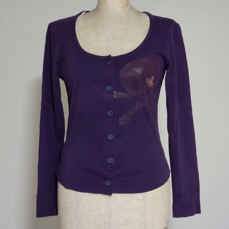 Vivienne Westwood Vivienne Westwood Purple Skull Cardigan - dmc Size US M / EU 48-50 / 2 - 1 Thumbnail