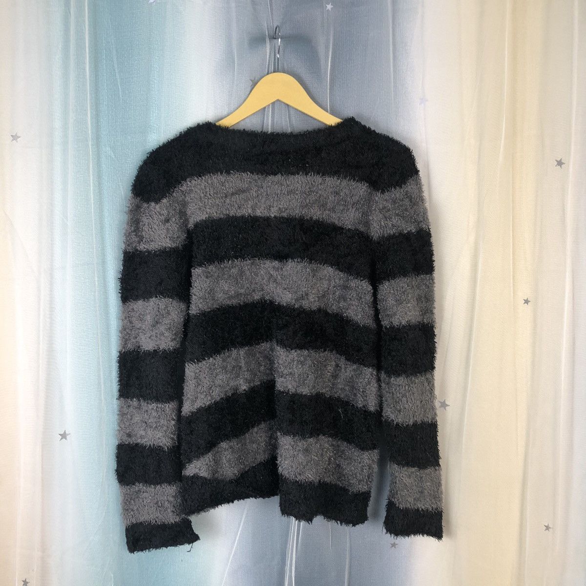 Homespun Knitwear × Japanese Brand × OVER THE STRiPES Over The Stripes Shaggy Striped Mohair Sweater #883 Size M / US 6-8 / IT 42-44 - 11 Thumbnail