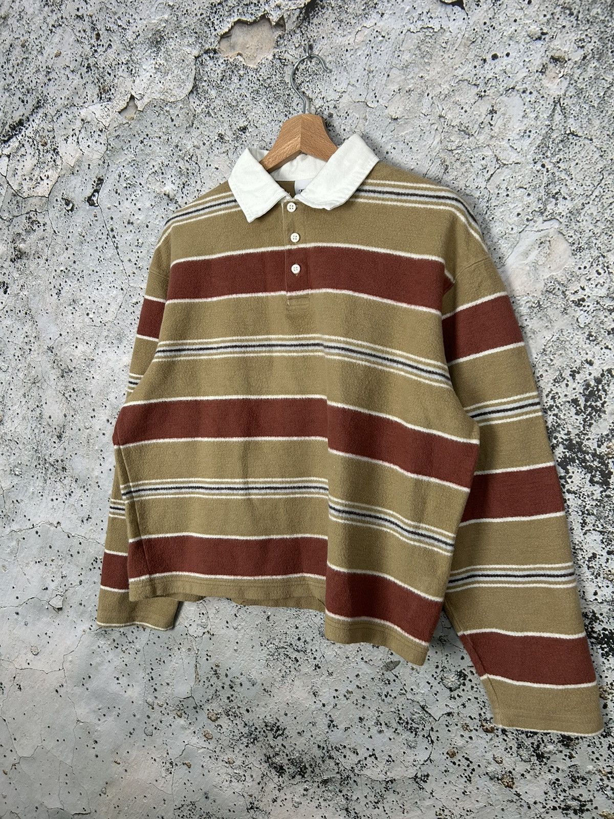Zara Zara Stripe Rugby Polo Longsleeve Sweater Streetwear Size US M / EU 48-50 / 2 - 2 Thumbnail