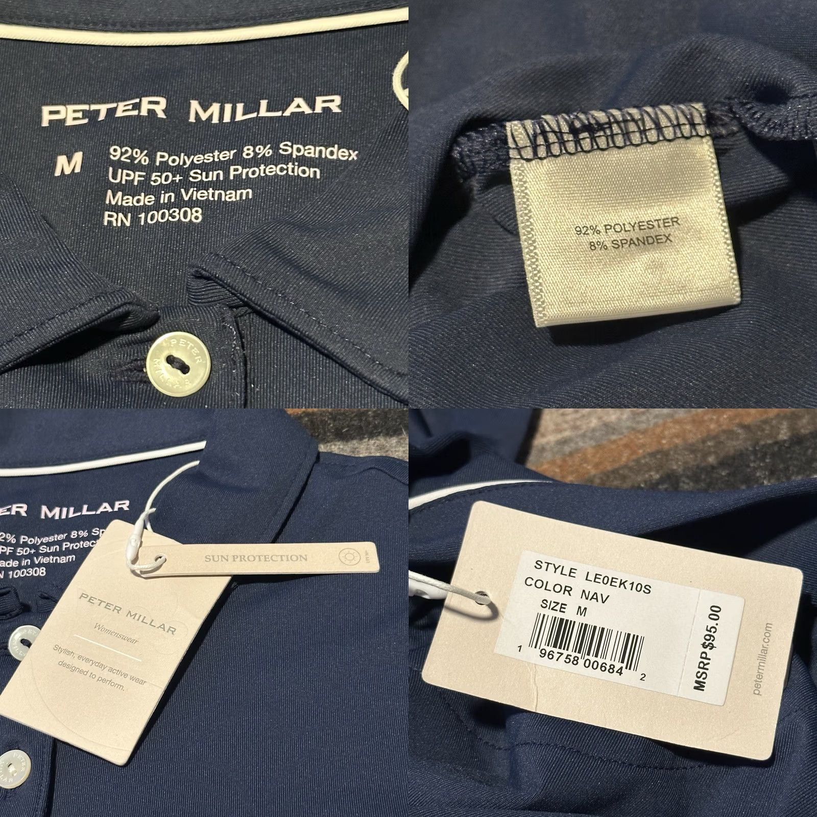 Peter Millar Peter Millar Polo Womens Medium Blue Performance Perfect Fit Golf C4 Polo Size M / US 6-8 / IT 42-44 - 8 Thumbnail