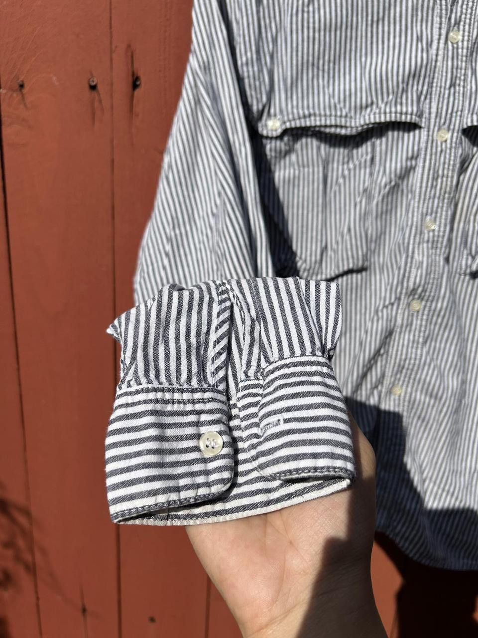 Georges Marciano 90’s Guess George Marciano Striped Pure Cotton Shirt Size XL Size US XL / EU 56 / 4 - 6 Thumbnail