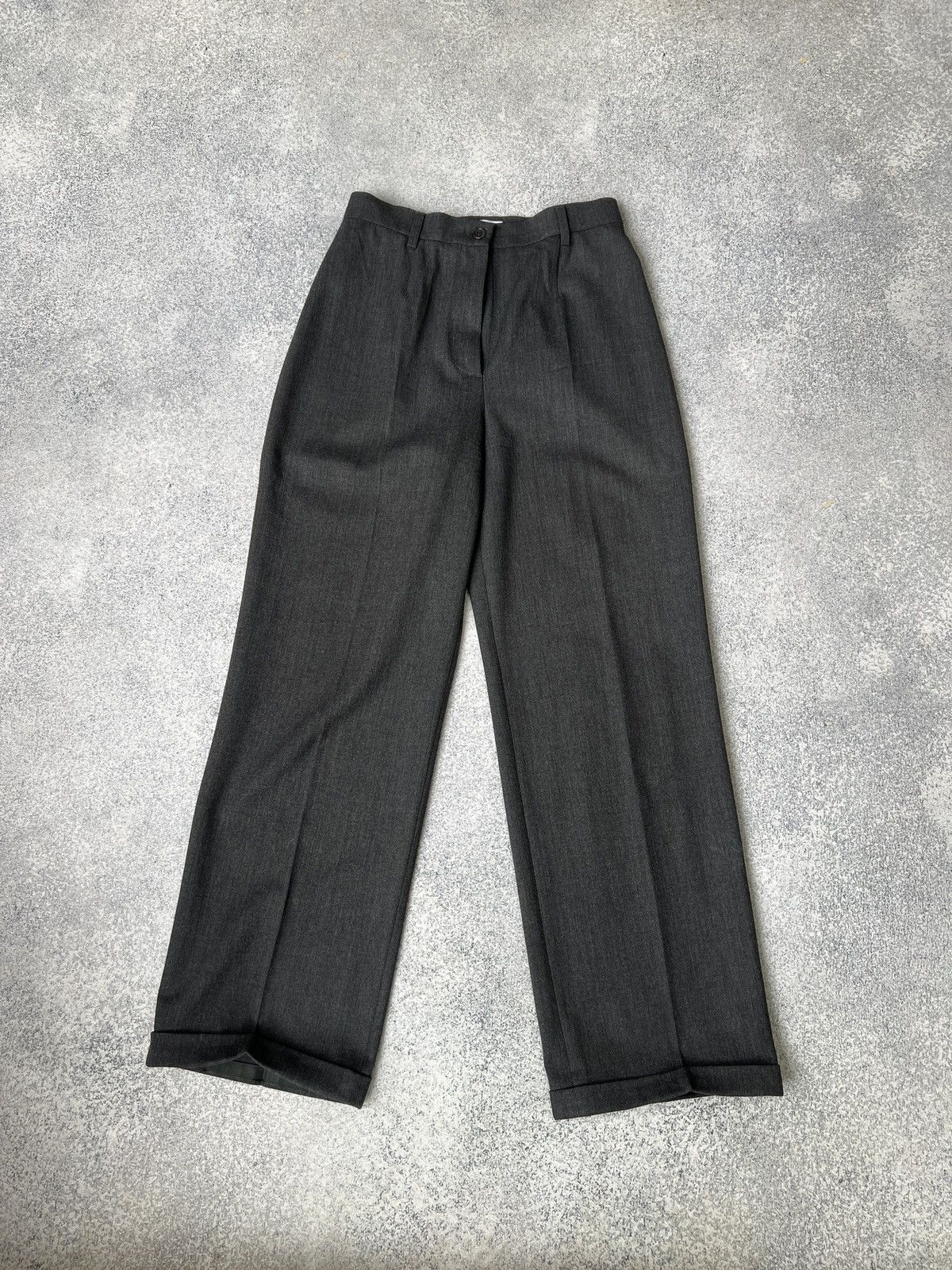 Designer × Max Mara × Vintage Vintage Max Mara Women’s Grey Pants Size 26" / US 2 / IT 38 - 2 Thumbnail