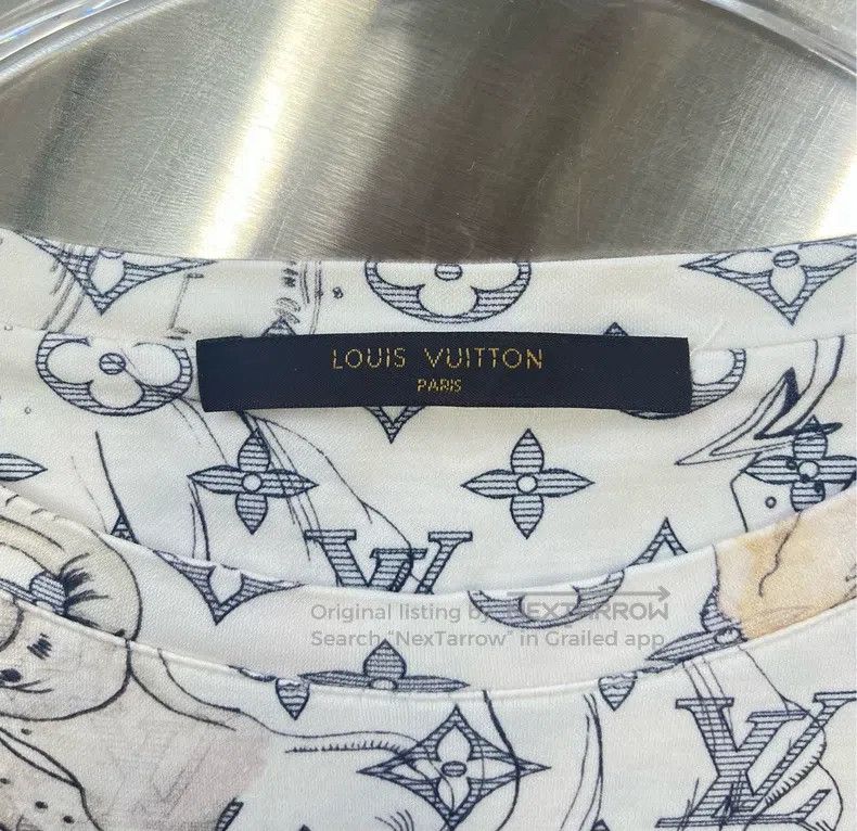 Louis Vuitton Louis Vuitton White zoo presbyopia full logo short sleeve Size US M / EU 48-50 / 2 - 3 Thumbnail