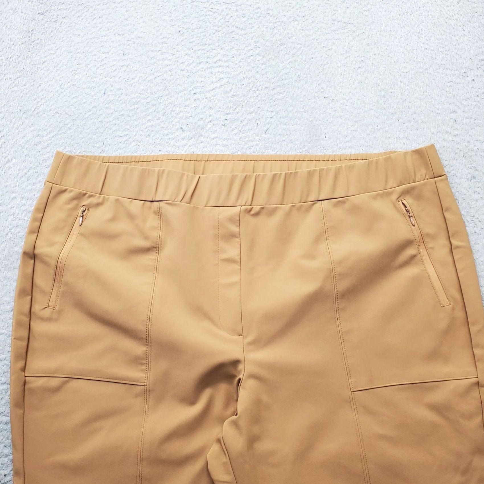 Vintage Lane Bryant Ankle Pants Womens 26 Tan Stretch Straight Leg Zipped Pocket Pull On Size 26" / US 2 / IT 38 - 7 Thumbnail