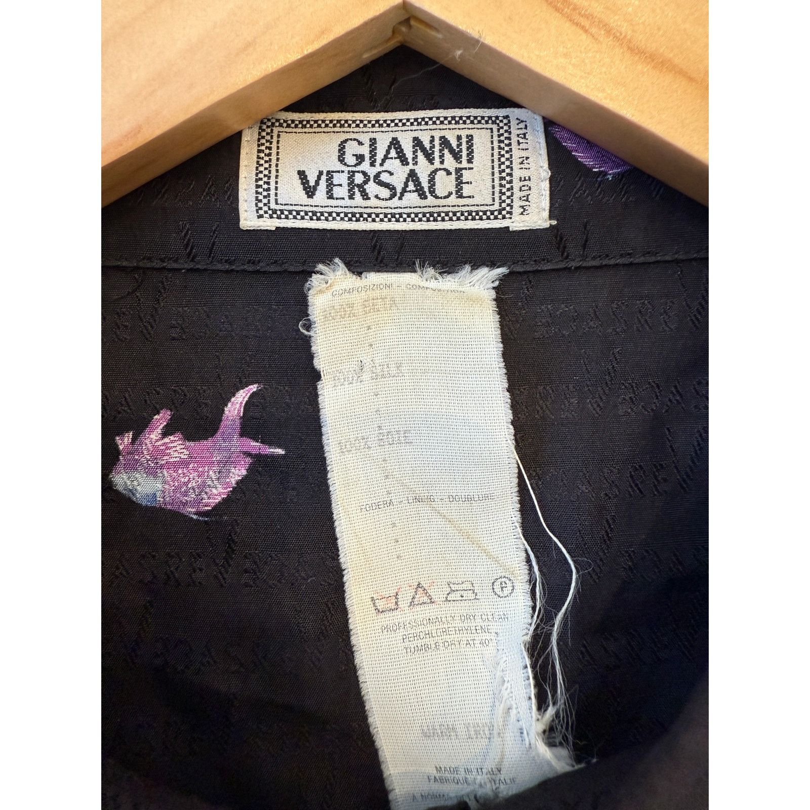 Versace Gianni Versace Vintage Fish Print Button Up Size US XL / EU 56 / 4 - 3 Thumbnail