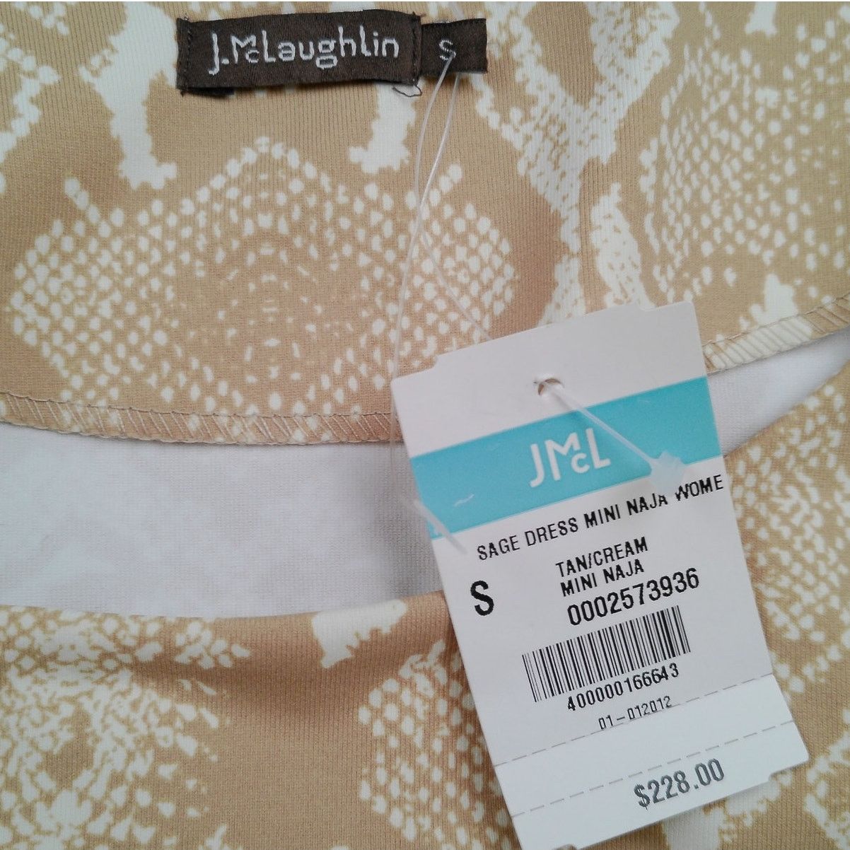 J.McLaughlin J. McLaughlin Sage Mini Naja Dress Tan/Cream Size S / US 4 / IT 40 - 4 Thumbnail