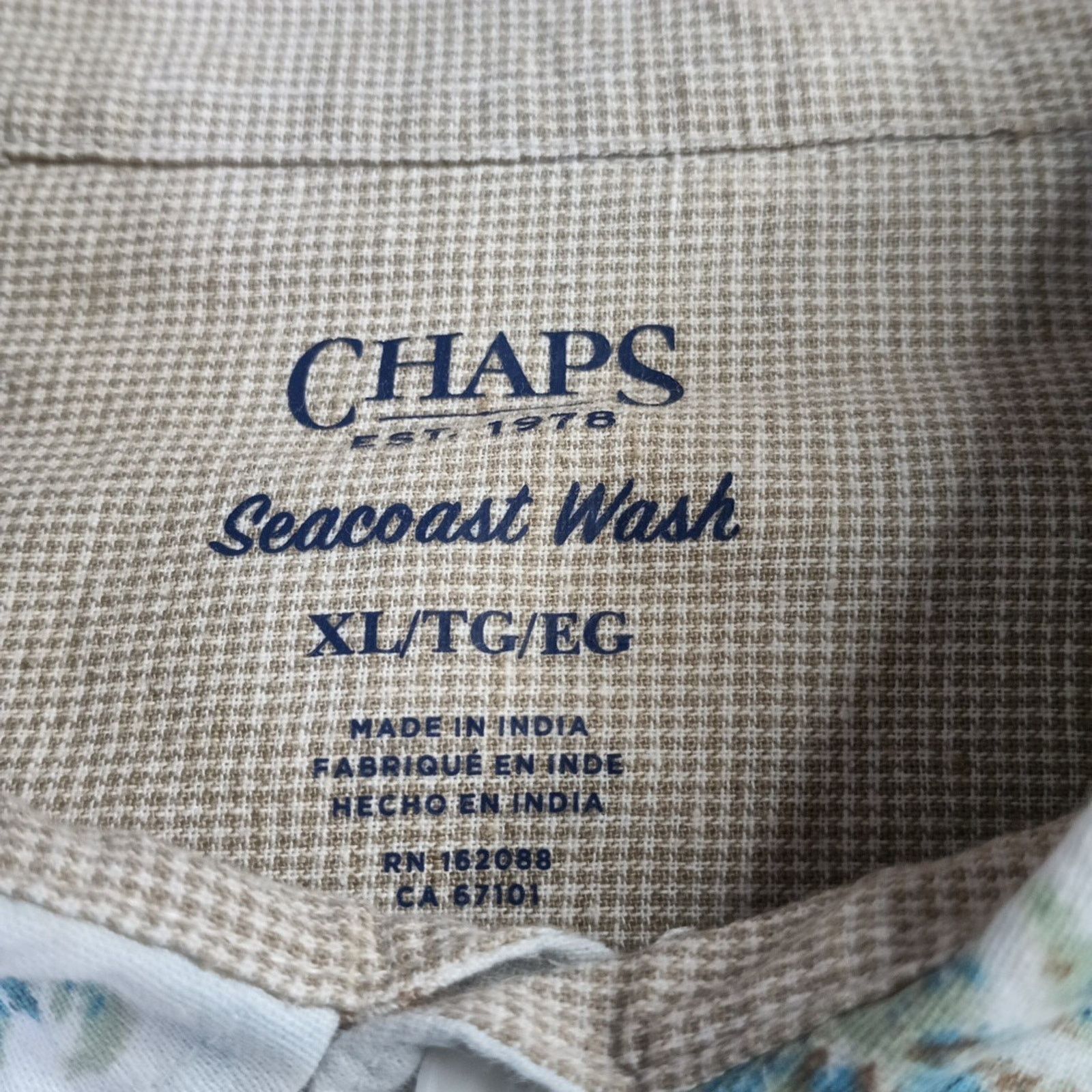 Chaps Chaps Seacoast Wash Linen Woven Shirt Men's XL Floral Print Size US XL / EU 56 / 4 - 3 Thumbnail