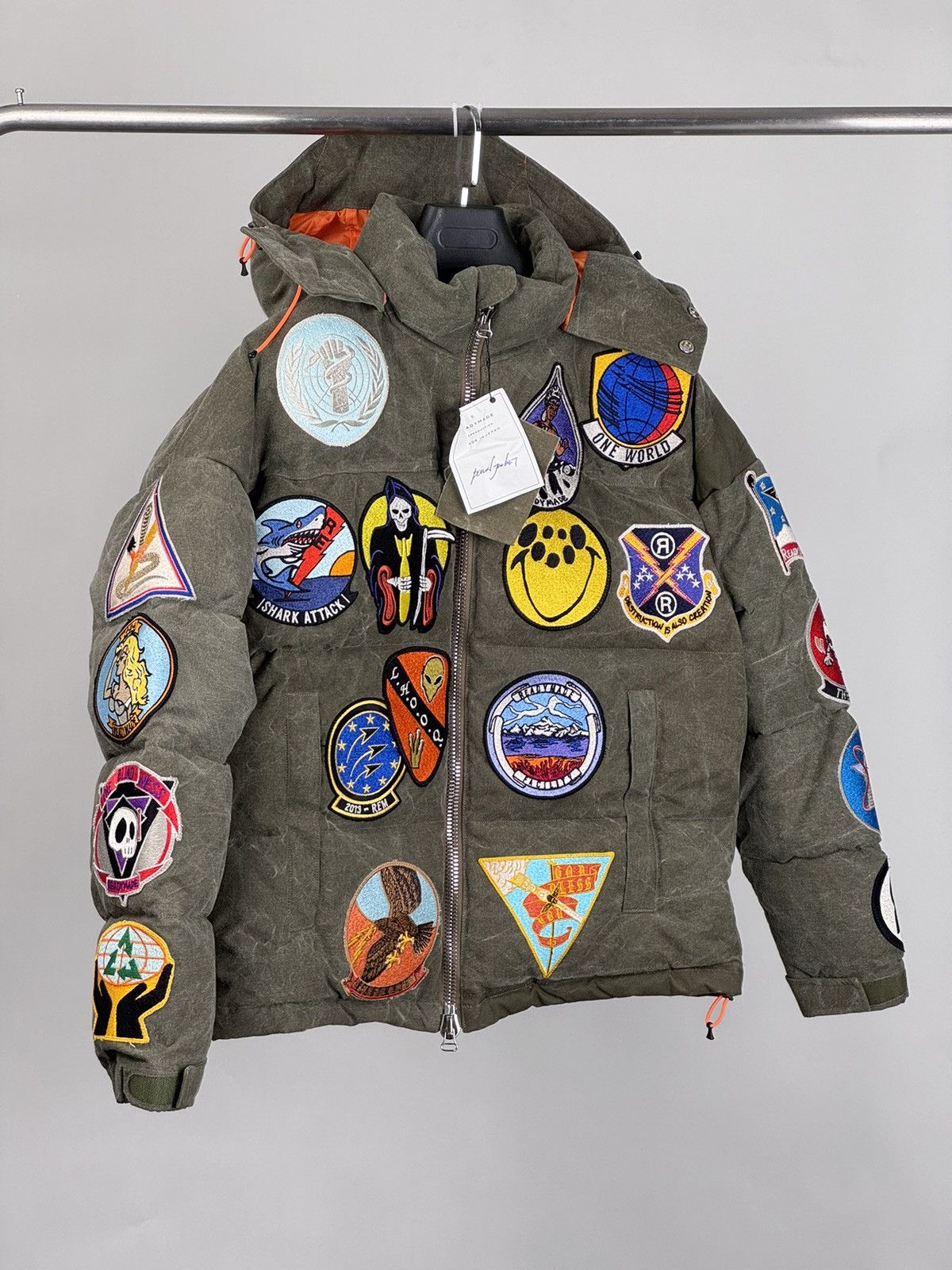 READYMADE Rare*Brand New Patches Work Down Jacket READYMADE Size US S / EU 44-46 / 1 - 2 Thumbnail