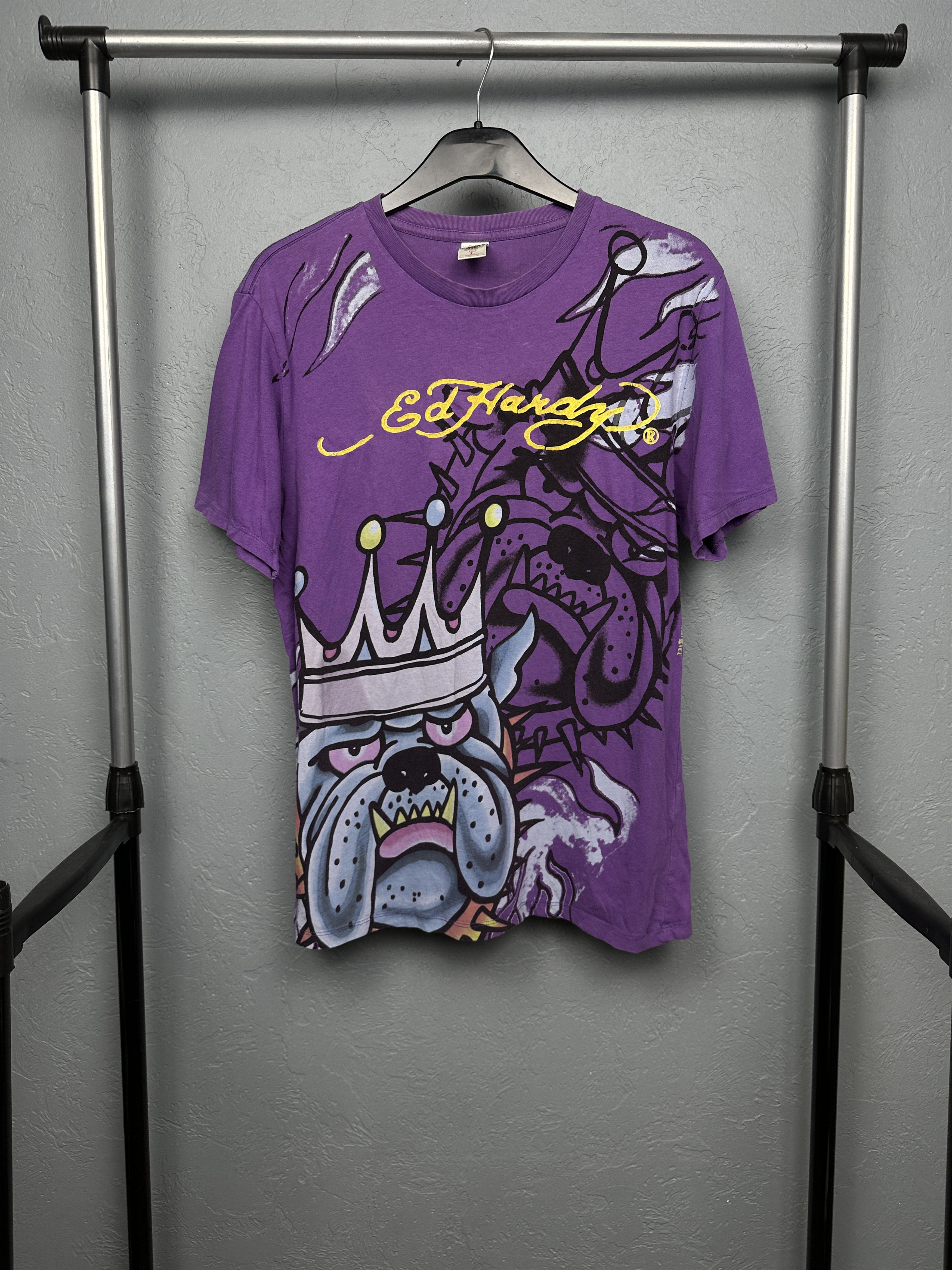 Christian Audigier × Ed Hardy Ed Hardy by Christian Audigier Vintage Mens T-Shirt Size US L / EU 52-54 / 3 - 1 Thumbnail