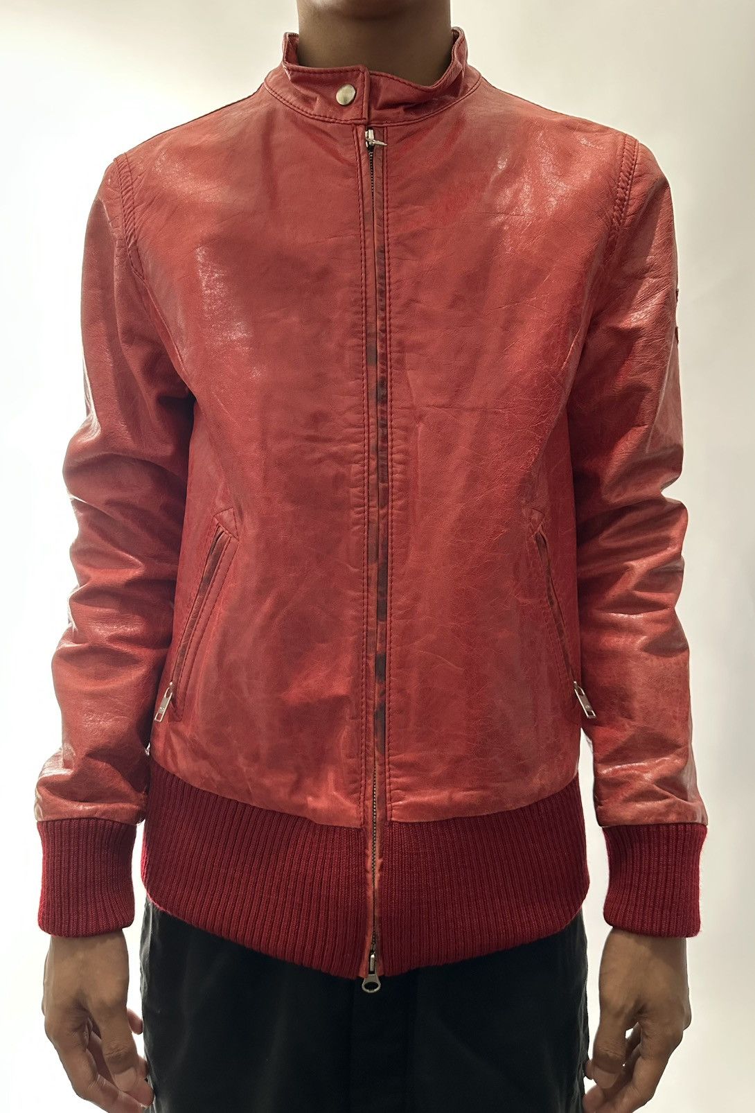 Adidas Yohji Yamamoto - Adidas - Y-3 Leather Biker Shoulder Patch Size US M / EU 48-50 / 2 - 18 Thumbnail