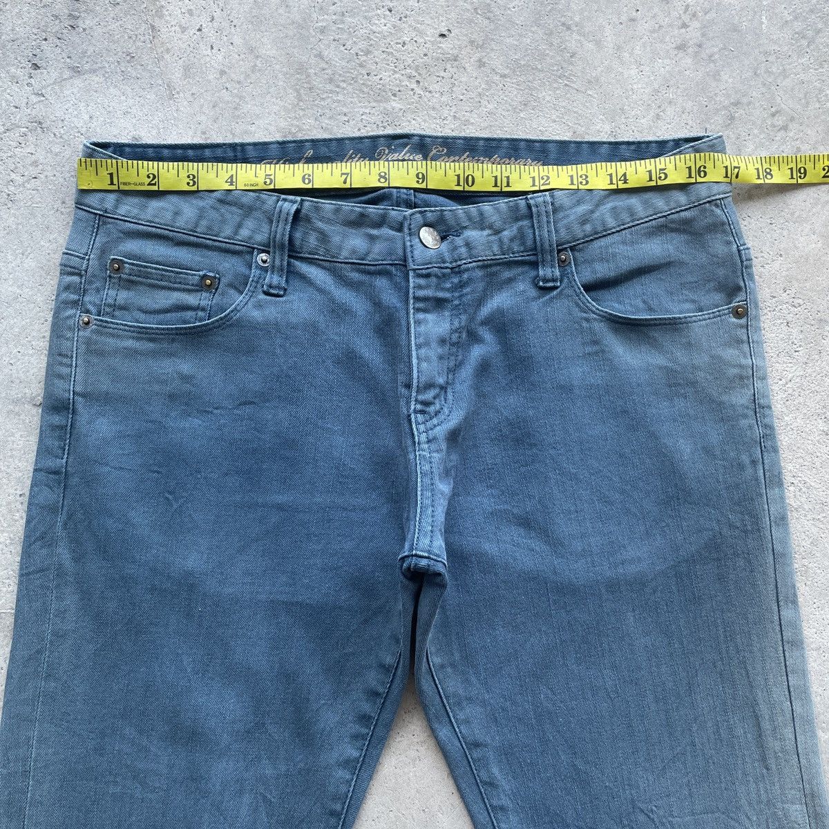 Japanese Brand W34x33 Vintage HVC Denim Faded Pants Jeans Size US 34 / EU 50 - 5 Thumbnail